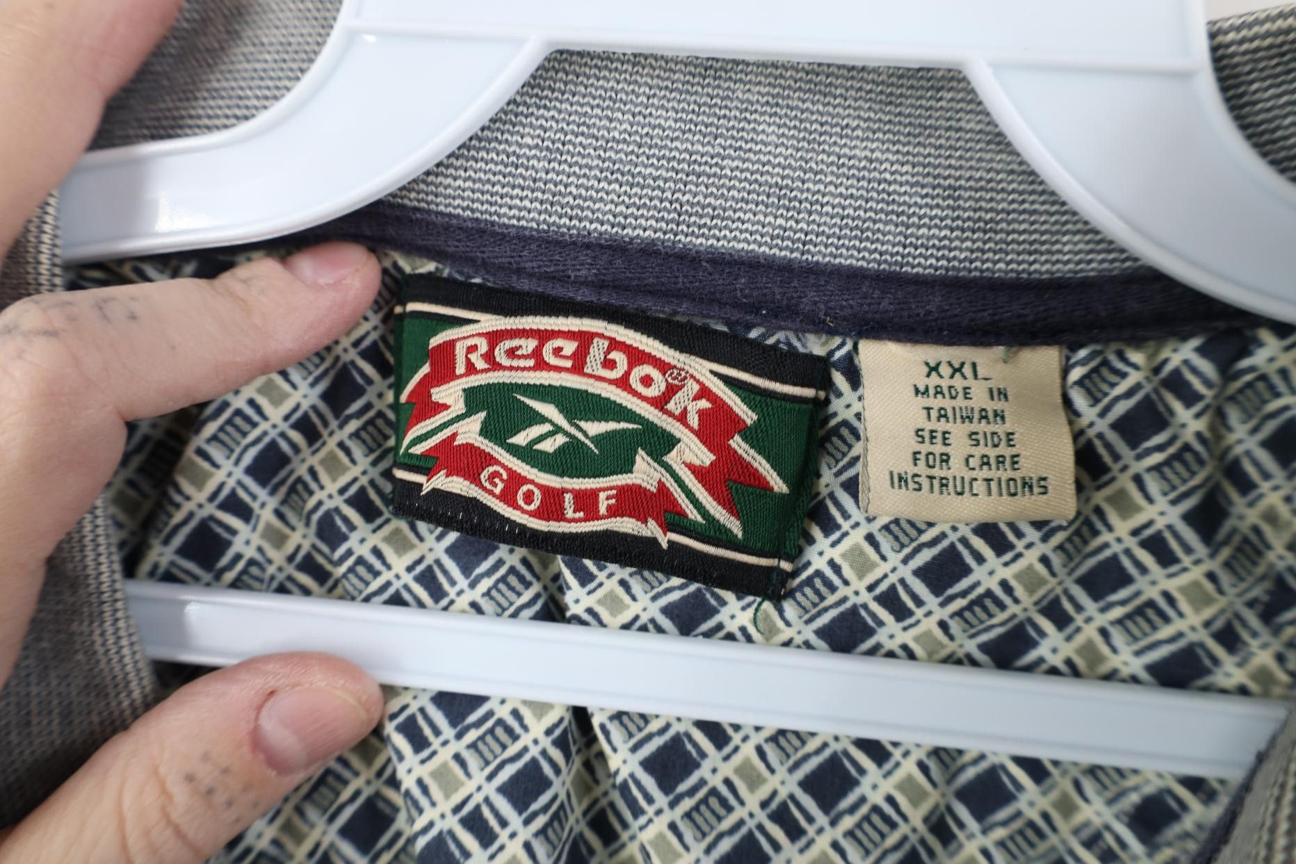 Reebok Vintage 90s Reebok Golf Fit Checkered Golfing Polo Shirt Size US XXL / EU 58 / 5 - 7 Thumbnail