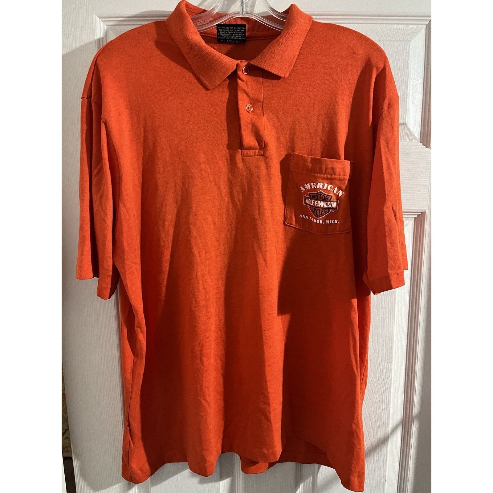 Harley Davidson Vtg Harley Davidson American Ann Arbor Michigan Polo 1990 Size US XXL / EU 58 / 5 - 1 Thumbnail