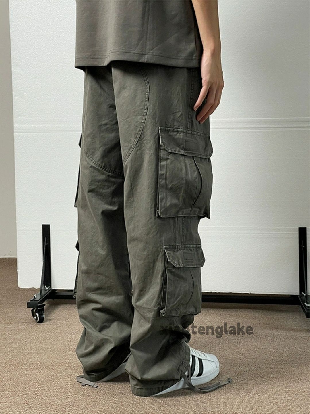 Designer × Japanese Brand × Vintage washed faded cleanfit utility military baggy cargo pants Size US 32 / EU 48 - 1 Thumbnail