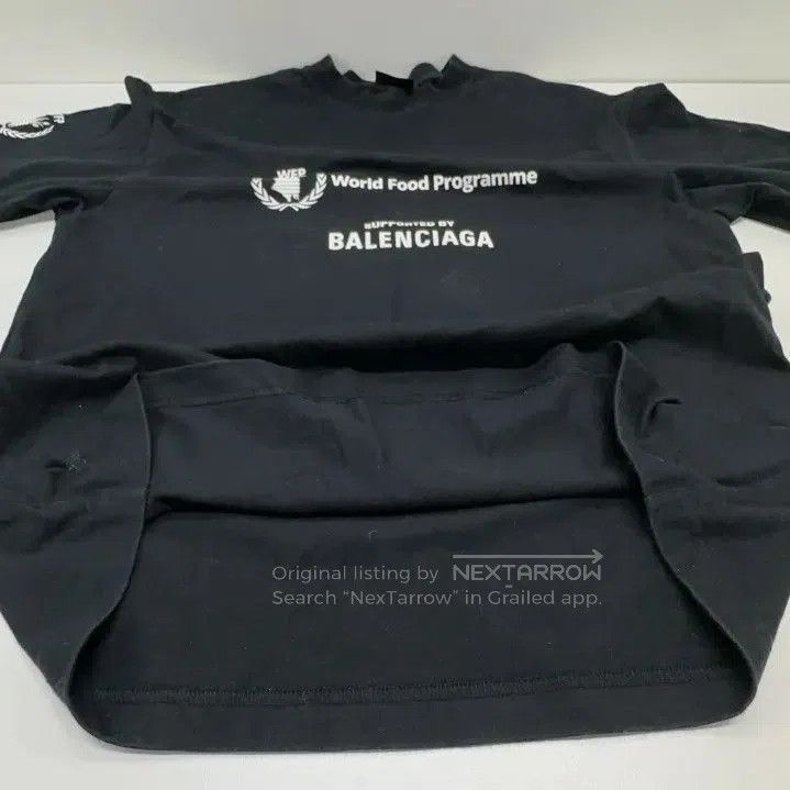 Balenciaga Balenciaga x WFP Black Logo T. Size US XXS / EU 40 - 4 Thumbnail