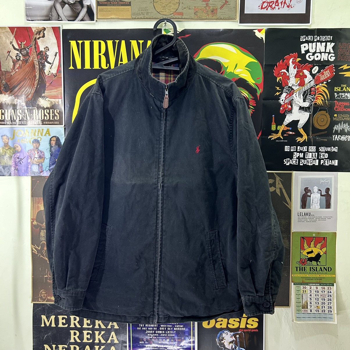 Ralph Lauren Vintage Polo Ralph Lauren Dark Blue Checkered Lined Jacket Size US M / EU 48-50 / 2 - 1 Thumbnail