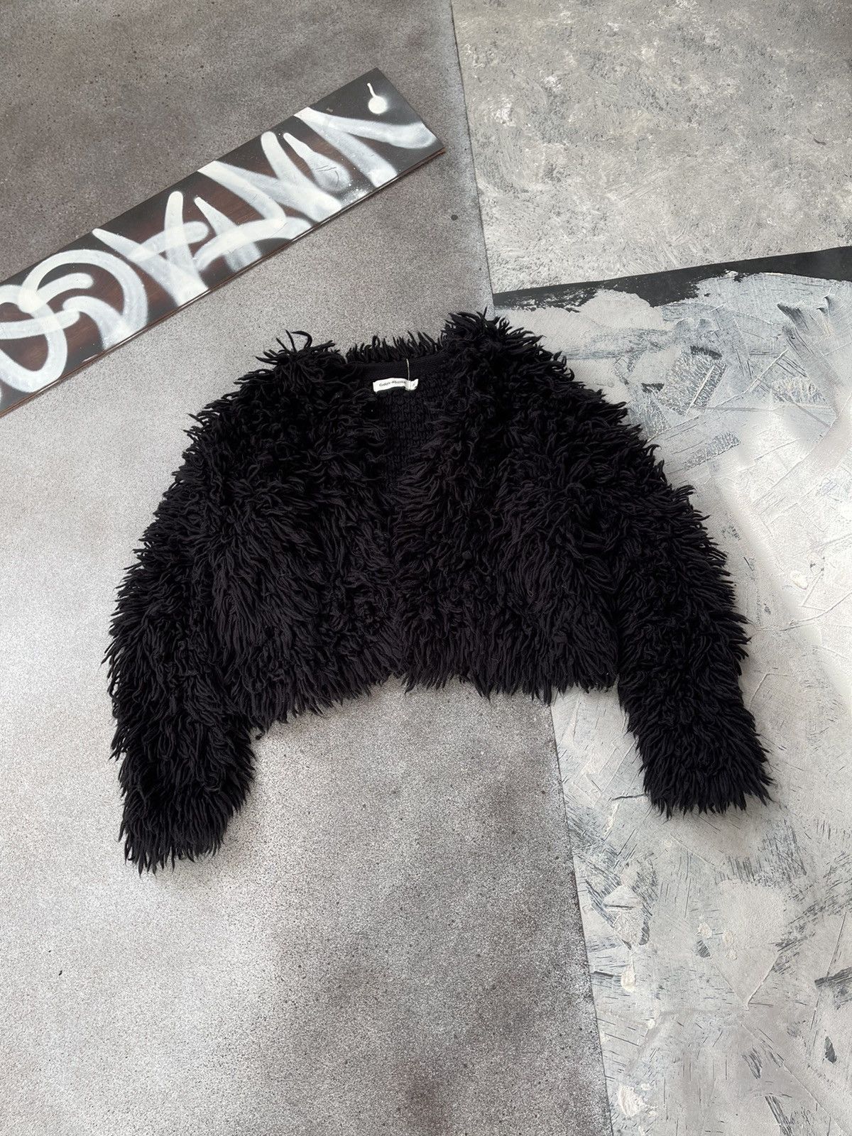 Archival Clothing Fuzzy Mohair Playboi Carti Fur BALENCIAGA TYPE JACKET ...