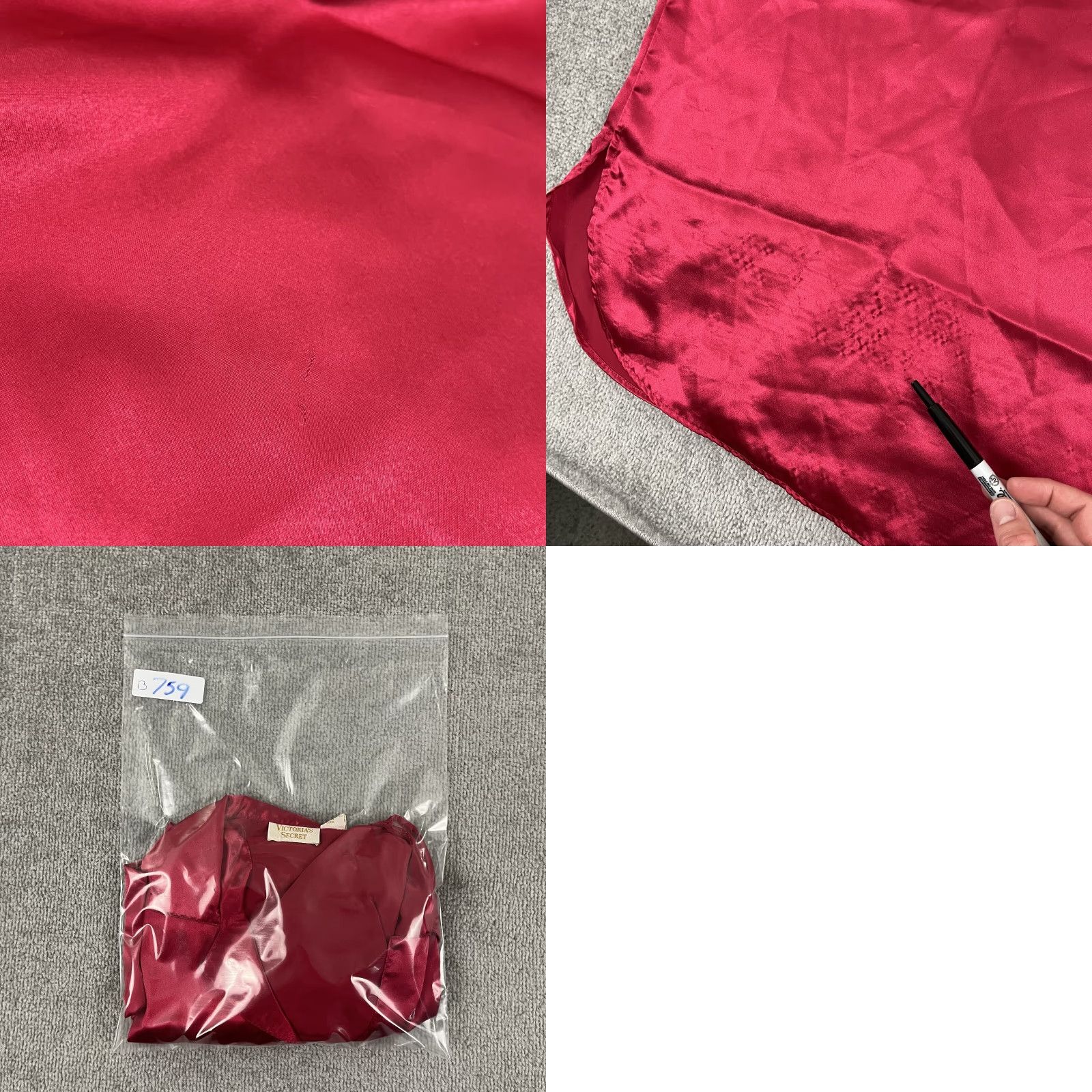 Victoria's Secret Vintage Victoria's Secret Shirt Womens P/S Petite Small Red Pajama Sleep Button Size S / US 4 / IT 40 - 8 Thumbnail