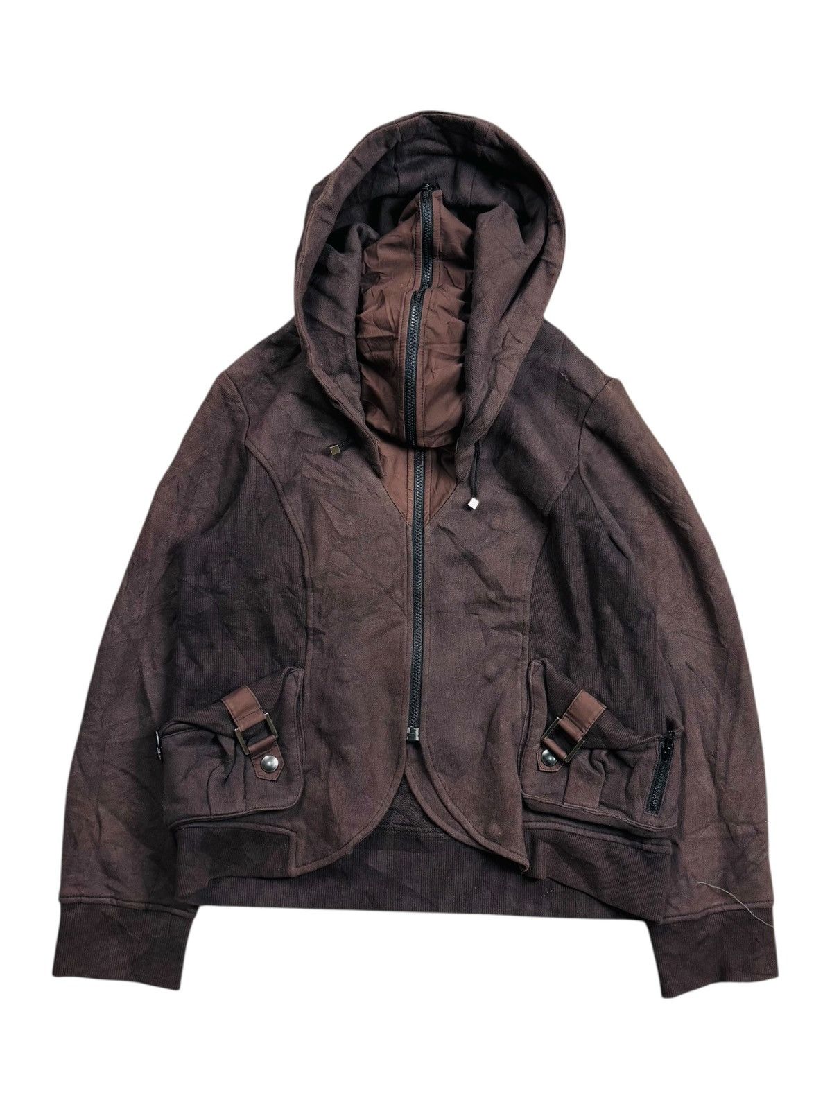 Le Grande Bleu (L.G.B.) 2000s Look Low - Double Chest Gimp Hooded Jacket Size US M / EU 48-50 / 2 - 3 Thumbnail