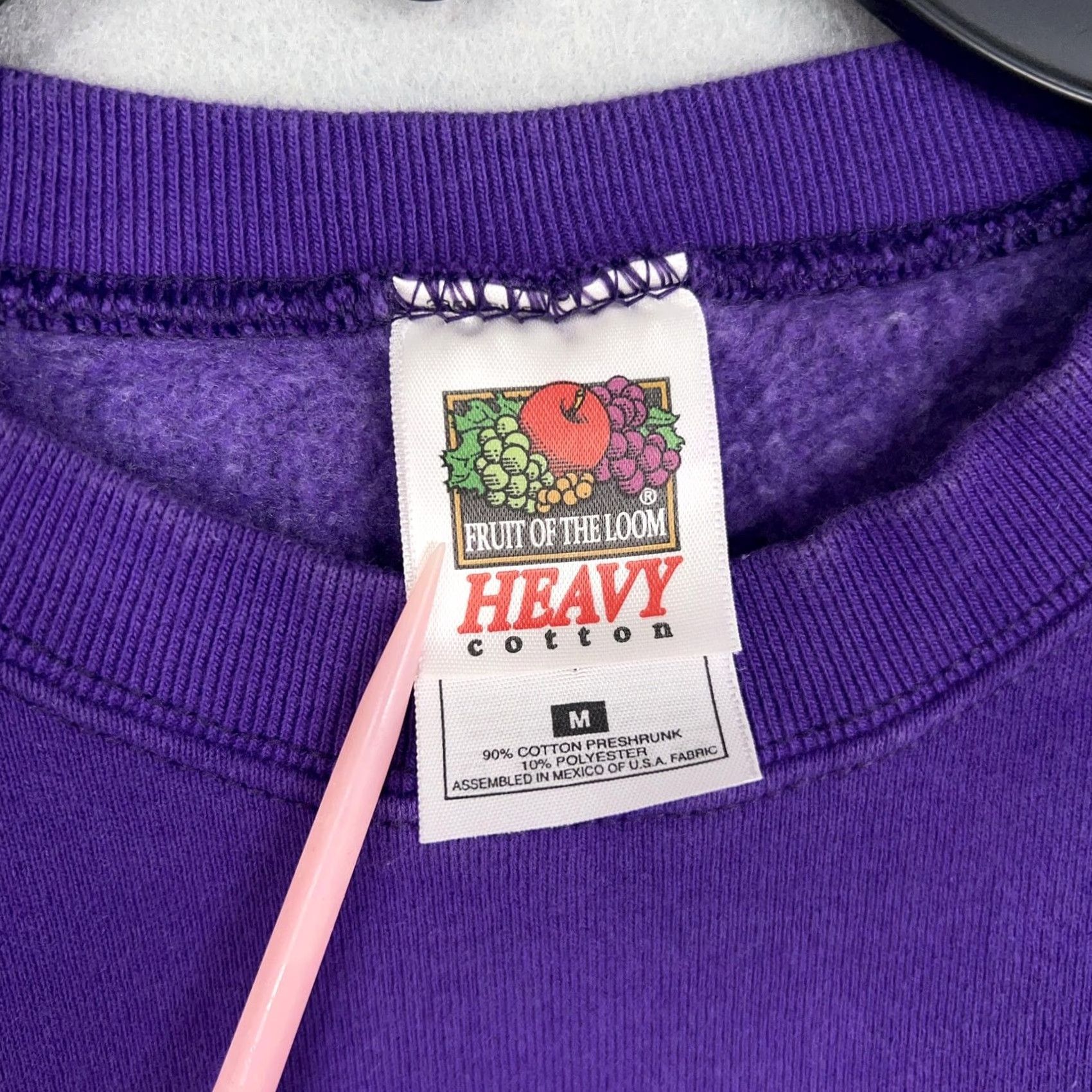 Fruit Of The Loom VINTAGE Fruit Of The Loom Mohegan Sun Sweatshirt Womens M Purple Casino Embroidered Logo Crew Neck Pullover Heavyweight Preshrunk Cotton/Polyester Size M / US 6-8 / IT 42-44 - 6 Thumbnail