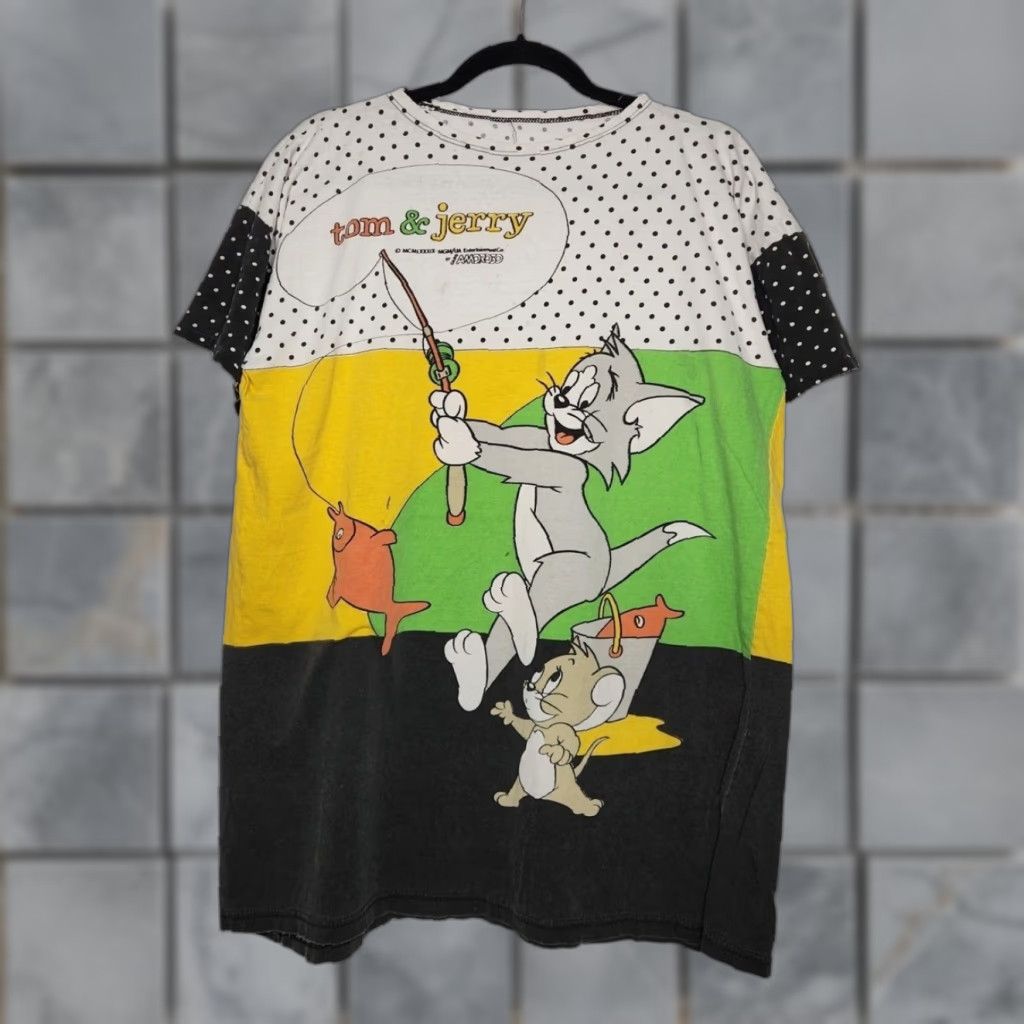 Vintage VINTAGE Tom Jerry Shirt Art Comic Movie TV Promo Distressed Grunge Size XL / US 12-14 / IT 48-50 - 1 Thumbnail