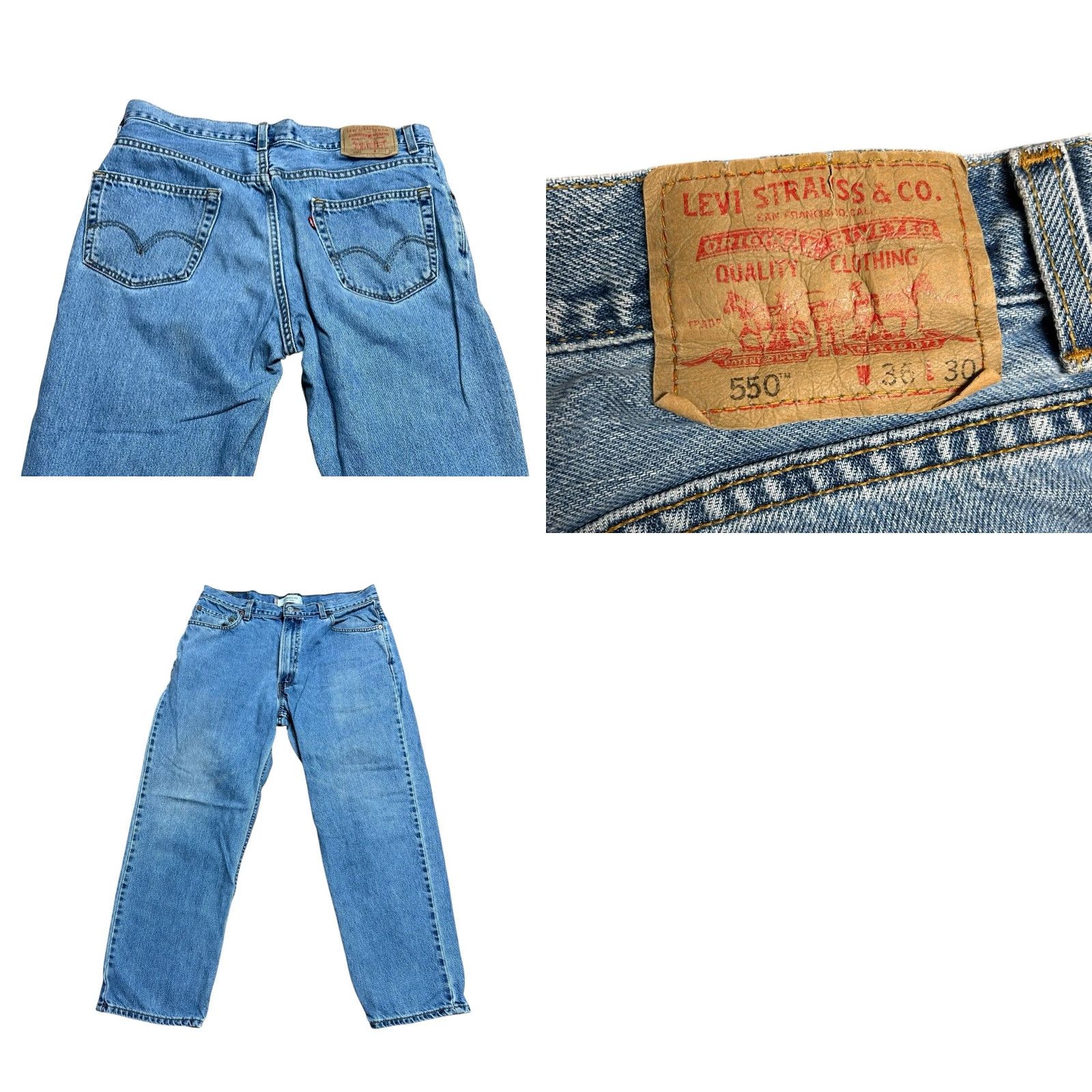 Levi's VINTAGE Levi's 550 Relaxed Fit Jeans Pants Men's Sz 36x30 Made in USA 90's Blue Size US 36 / EU 52 - 10 Thumbnail