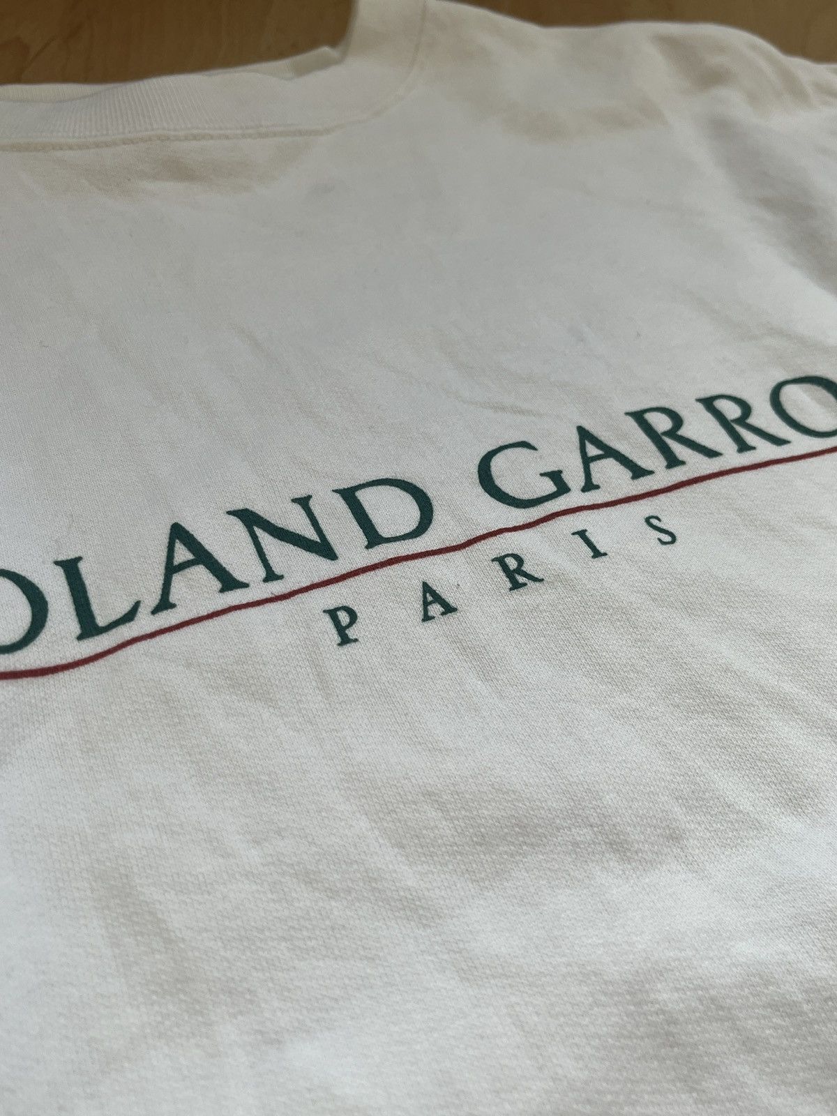 Hanes Roland Garros x Hanes white vintage sweatshirt Size US L / EU 52-54 / 3 - 5 Thumbnail