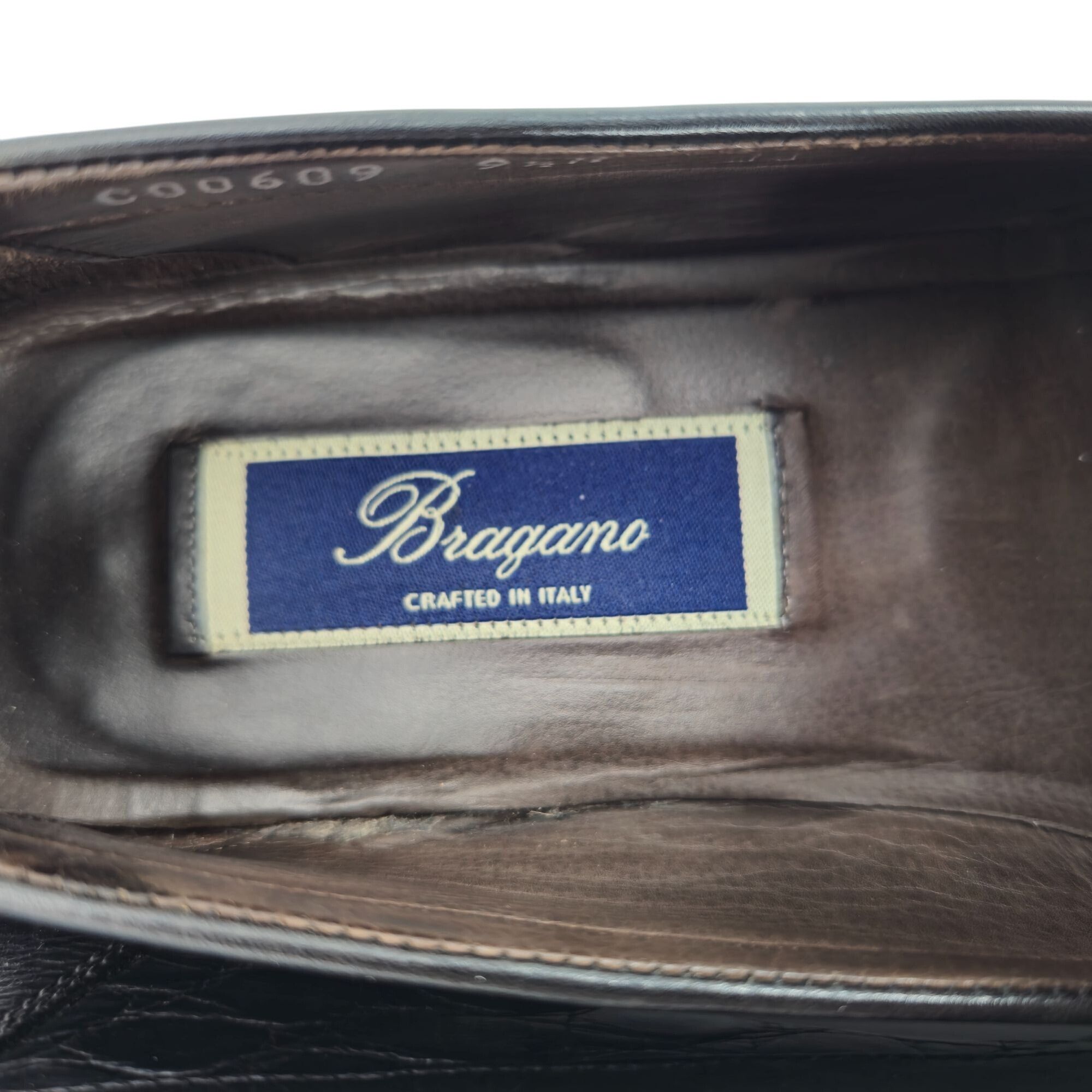 Bragano × Cole Haan Vintage Bragano Exotic Crocodile Italy Men 9.5 Black Leather Size US 9.5 / EU 42-43 - 11 Thumbnail