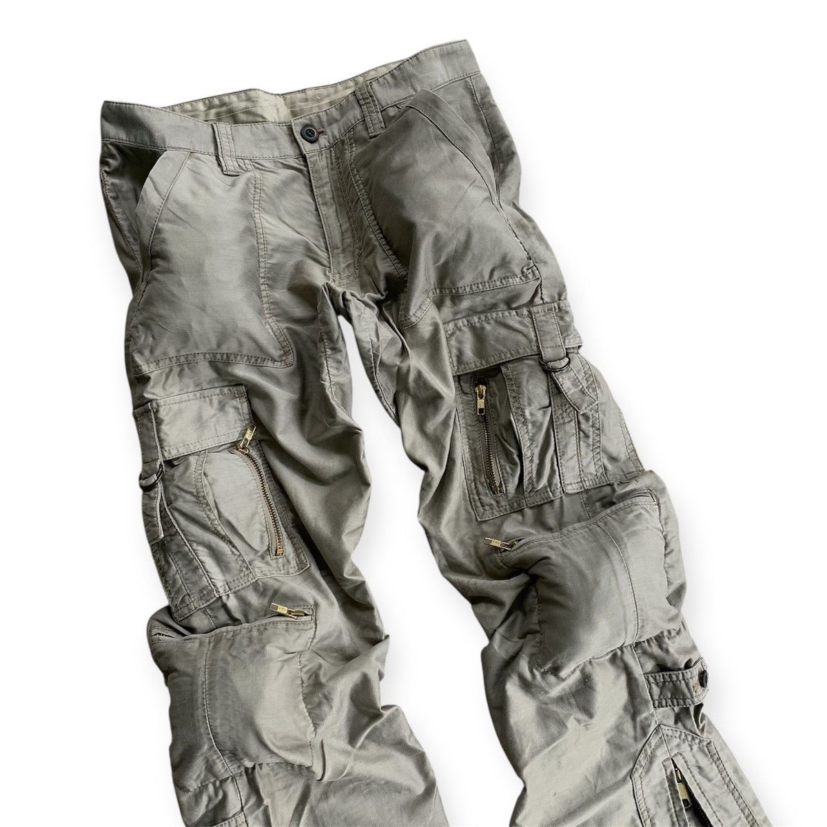 Japanese Brand 💥Crazy Multipocket Abahouse Bondage Style Cargo Pants Size US 31 - 5 Thumbnail