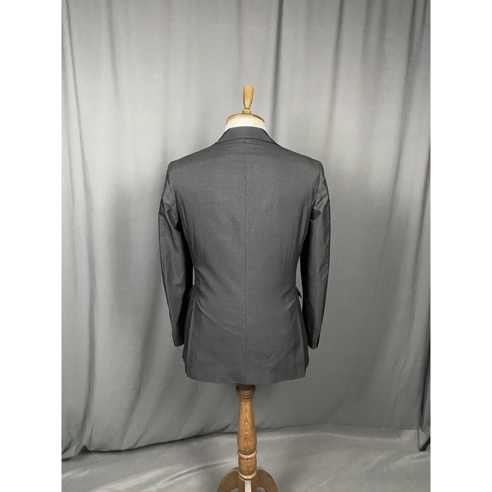 Tagliatore MINT! Tagliatore Men's Gray Slim Silk Cotton Blazer Jacket Size 50R - 7 Thumbnail