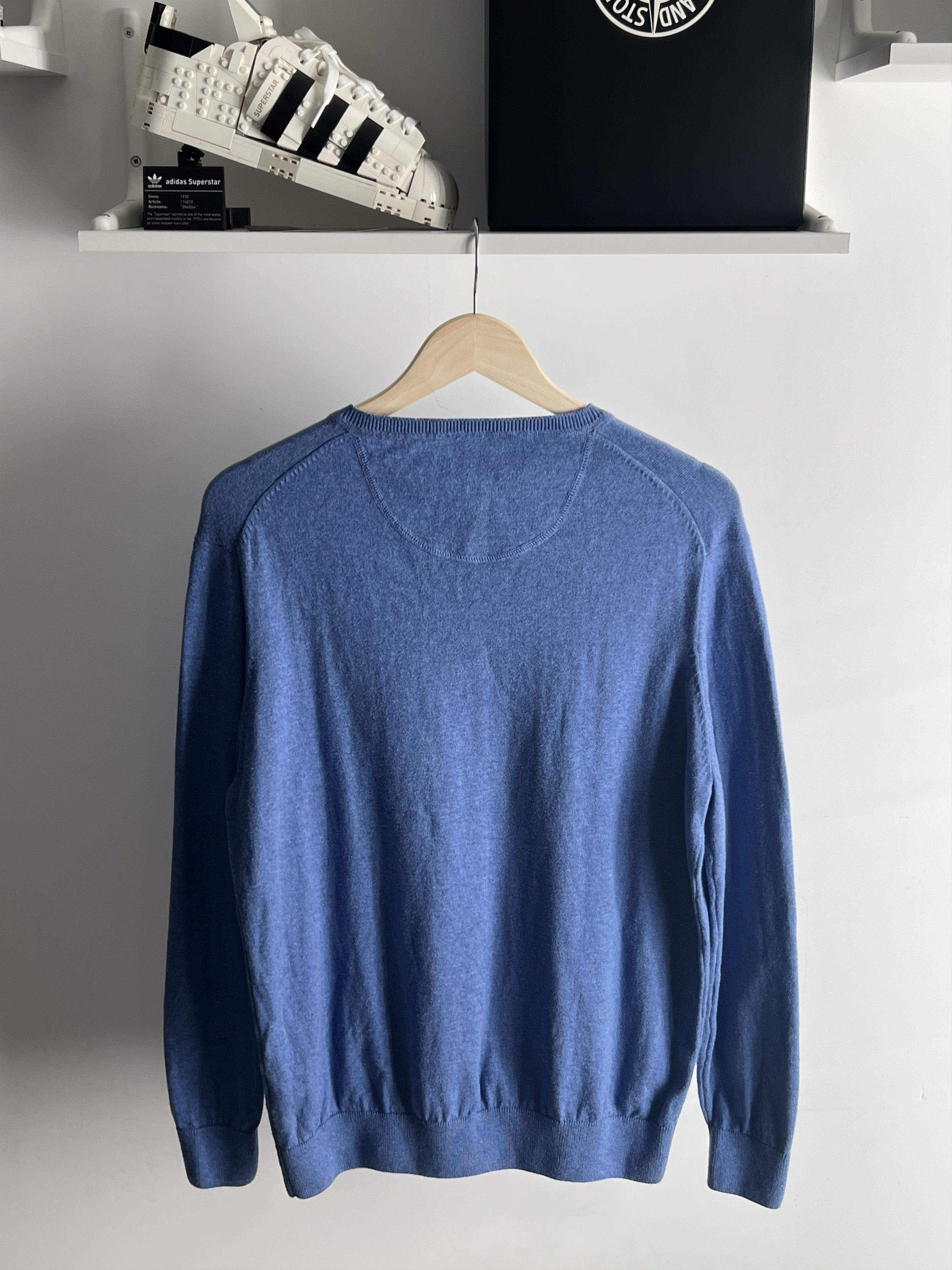 Carlo Colucci Carlo Colucci Knit Sweater V Neck Blue Size US M / EU 48-50 / 2 - 6 Thumbnail