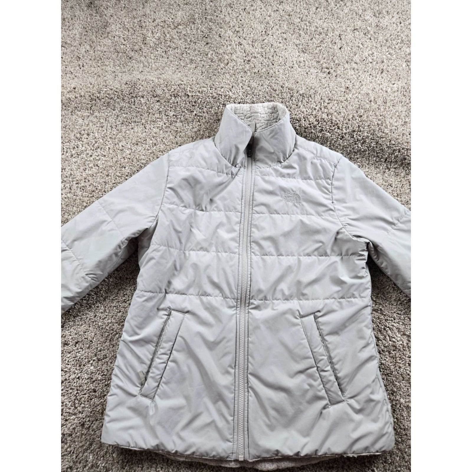 The North Face The North Face Jacket Womens M Beige Full Zip Pockets Lined Polyester Beig e Size M / US 6-8 / IT 42-44 - 3 Thumbnail