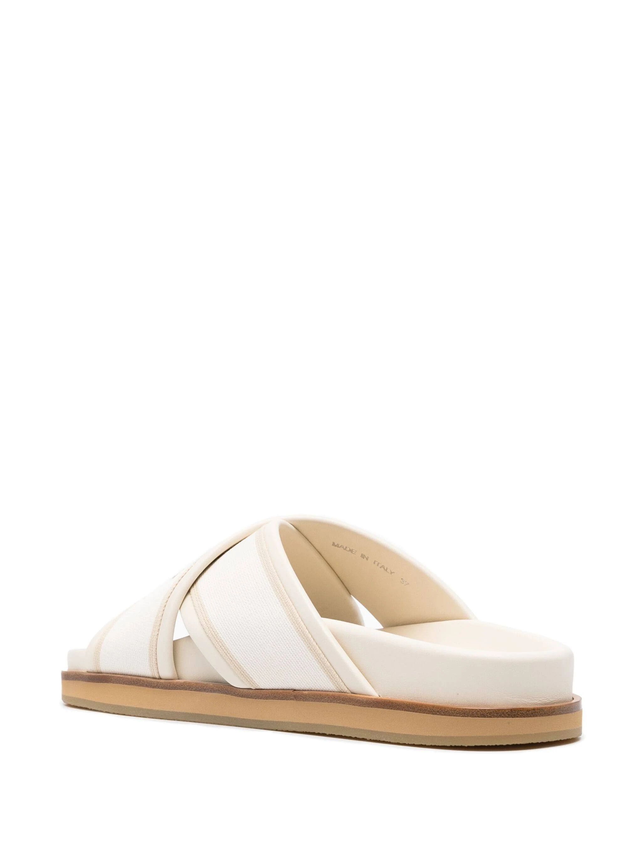 Off-White o1s22i1n0824 Embroidered Logo Slides in Off White Size US 9 / IT 39 - 4 Thumbnail