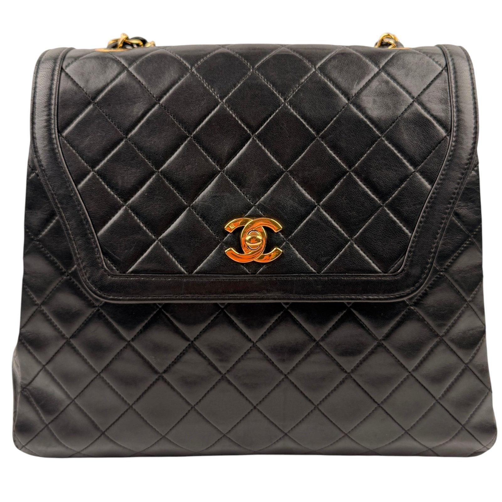 Chanel Chanel Vintage Black Quilted Trapezoid Flap Shoulder Bag Size ONE SIZE - 1 Thumbnail