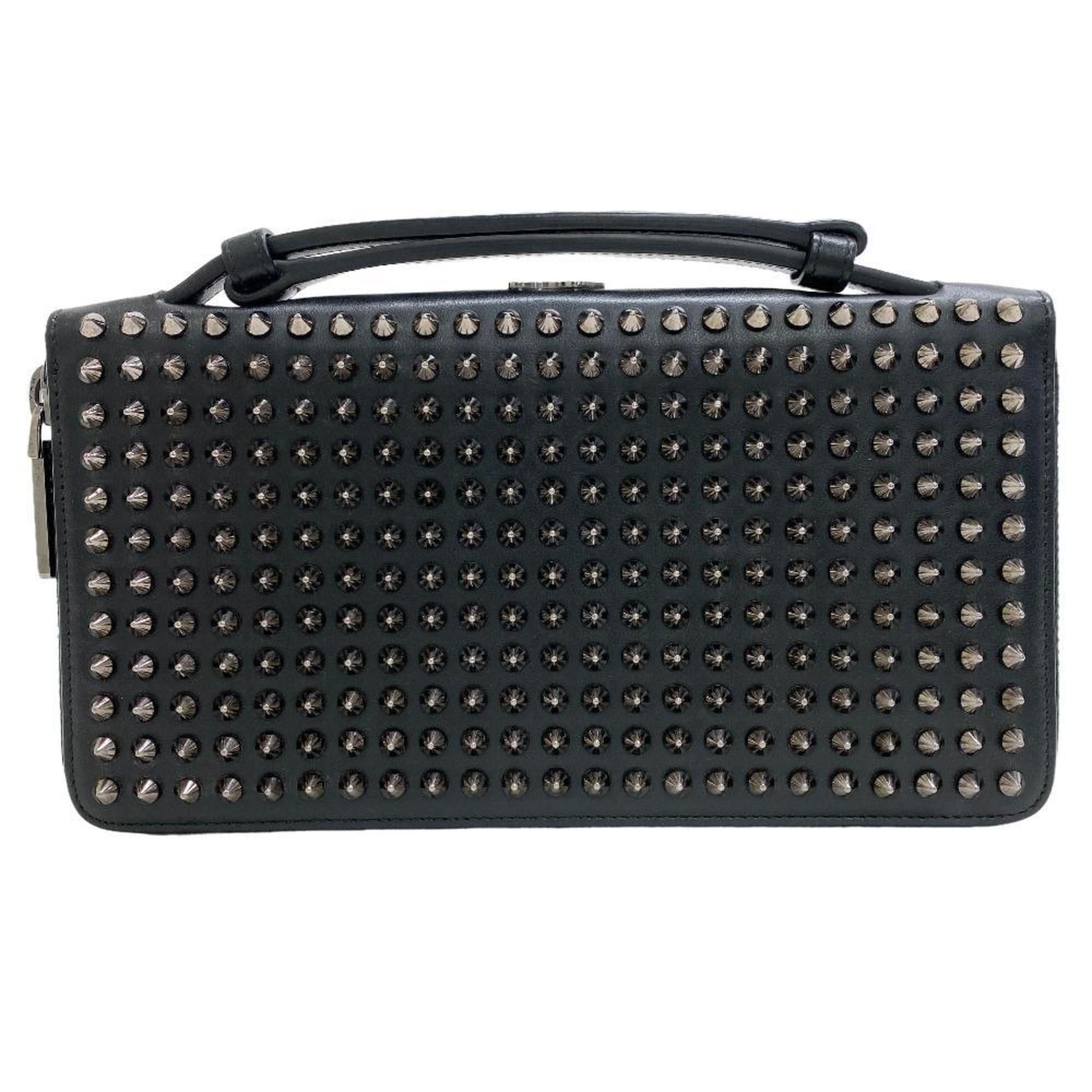 image of Vintage Christian Louboutin Panettone XL Travel Case Long Wallet Black Men's Z0006010