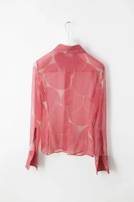 Gucci 1990's transparent crepe shirt Size XS / US 0-2 / IT 36-38 - 3 Thumbnail