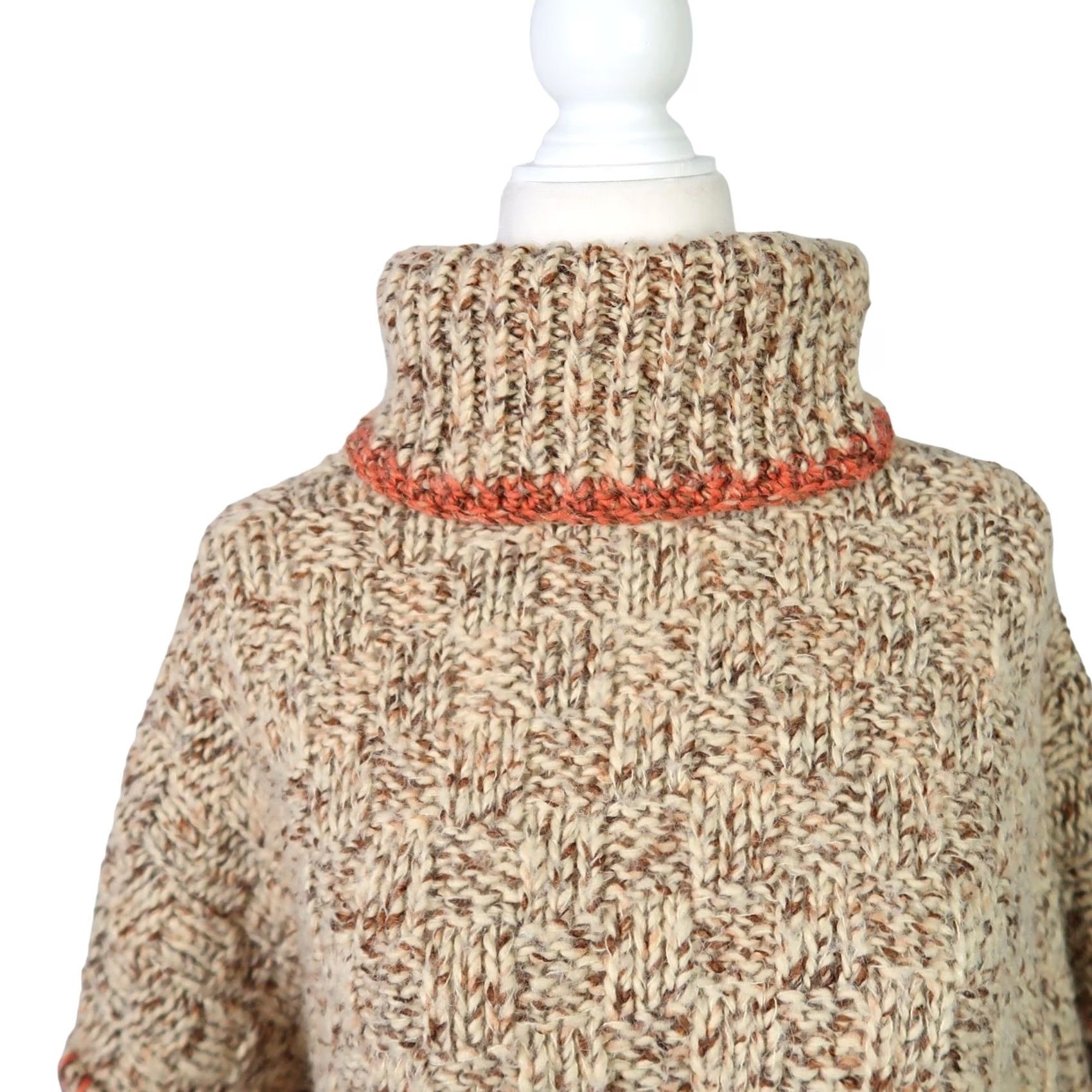 Free People Free People tan brown marled knit turtleneck sweater XS Size XS / US 0-2 / IT 36-38 - 3 Thumbnail