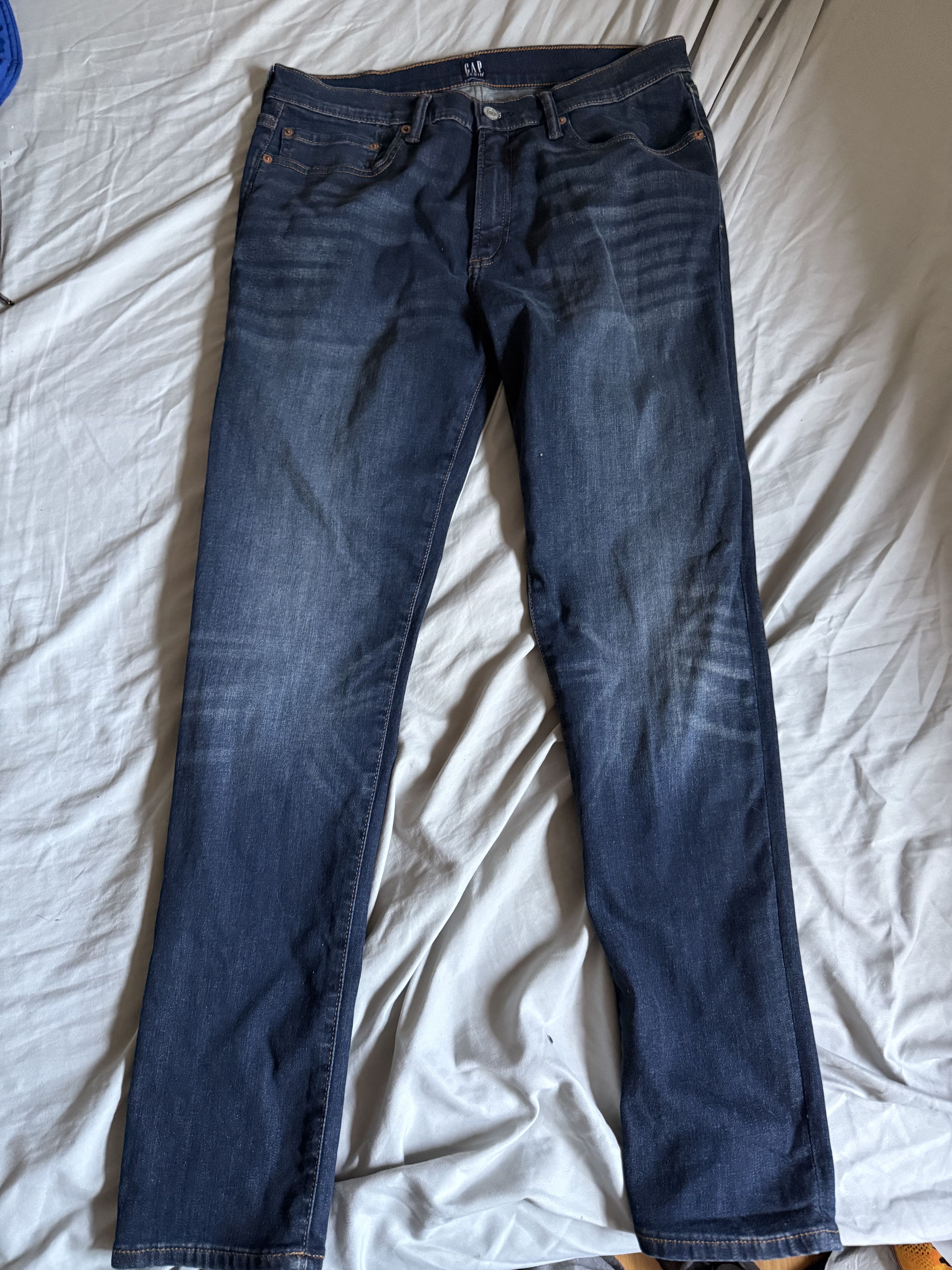 Gap Gap Super Skinny Jeans Dark Rinse 33x30 $89.95 Size US 33 - 2 Thumbnail