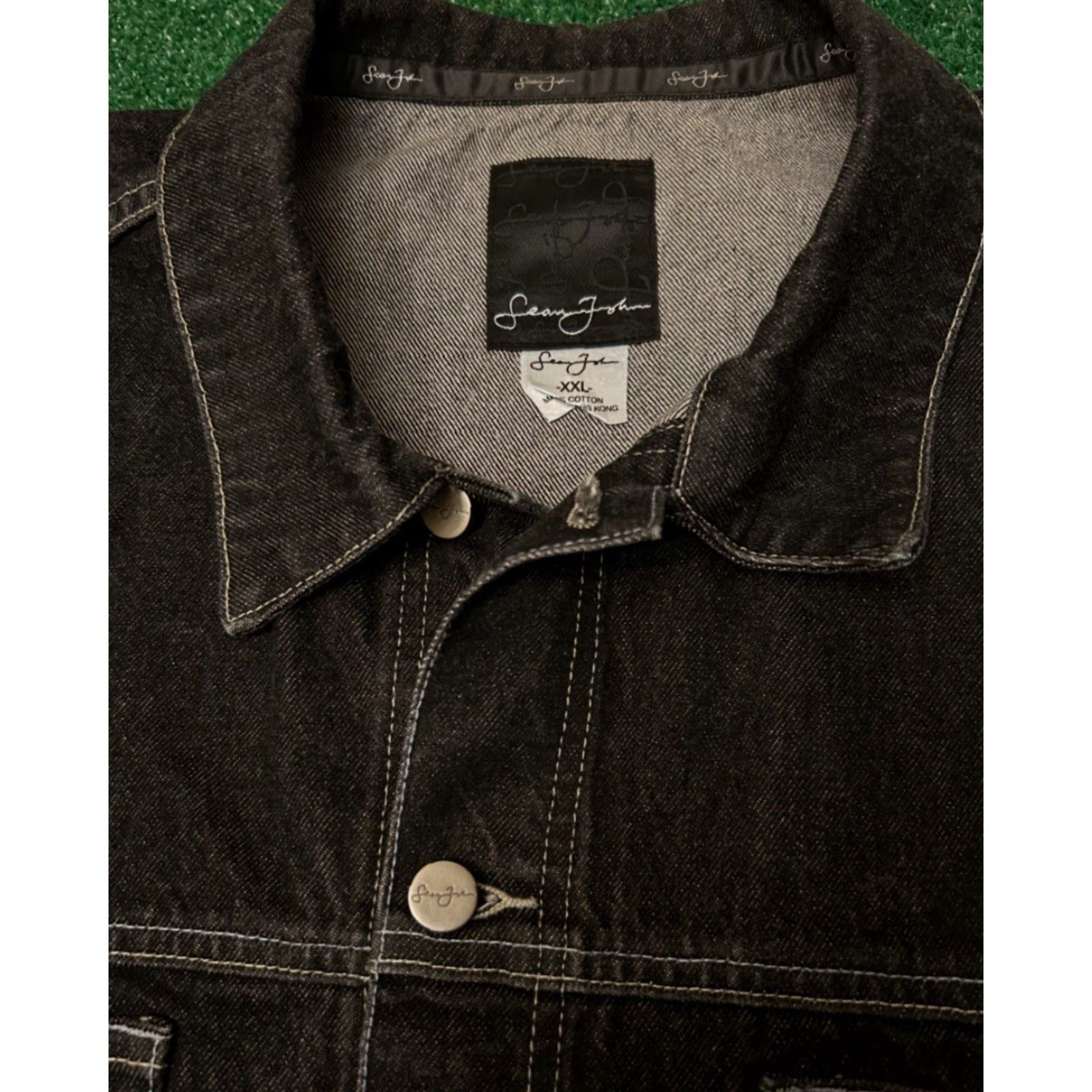 Sean John VINTAGE Sean John Denim Jacket Mens 2XL Black Hip Hop 90s 2000s Y2K Jacket Snaps Zip Punk Grunge Classic Vintage Style Men Size US XXL / EU 58 / 5 - 4 Thumbnail