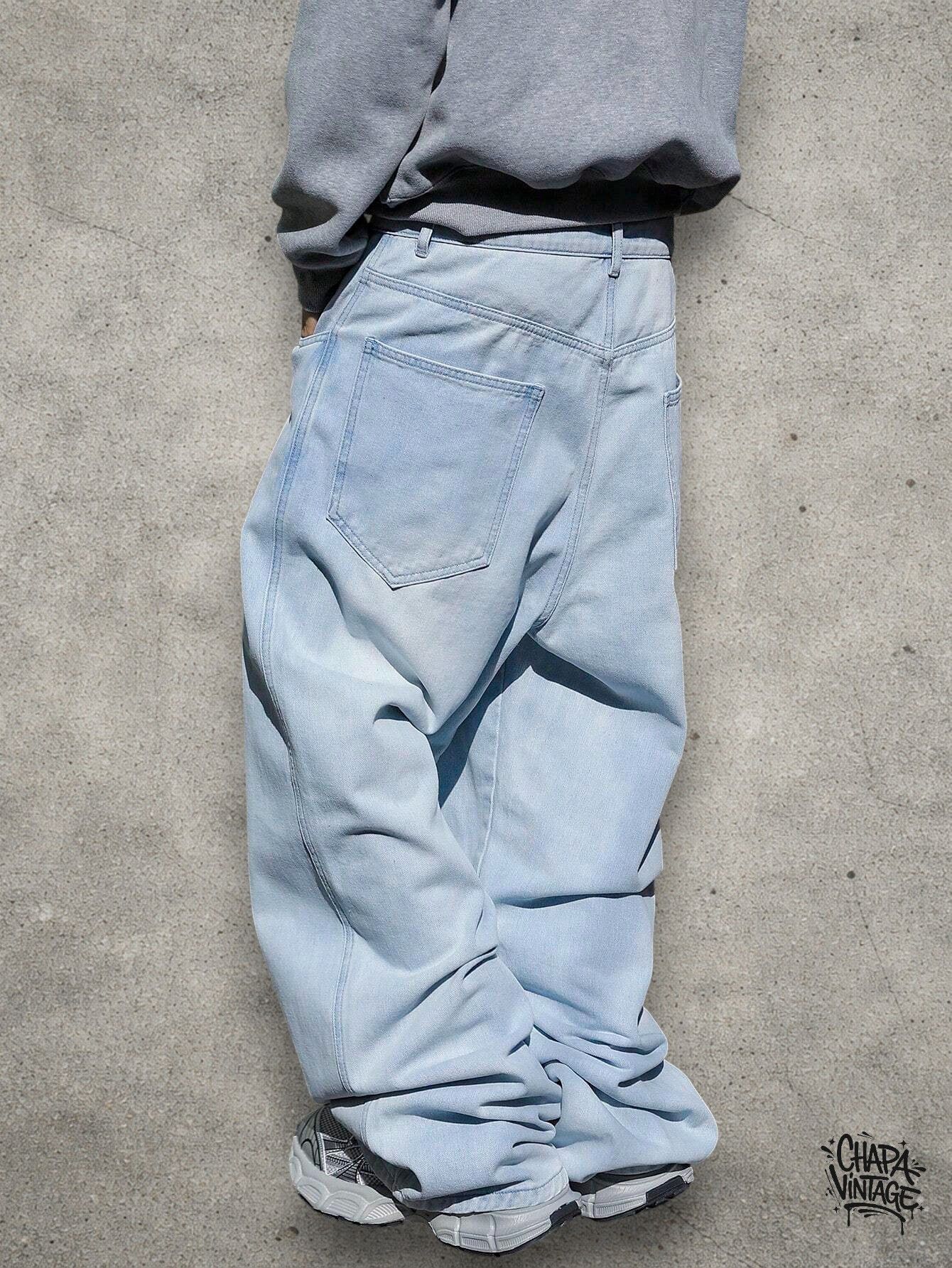 Vintage Baggy washed light jeans Size US 32 / EU 48 - 3 Thumbnail