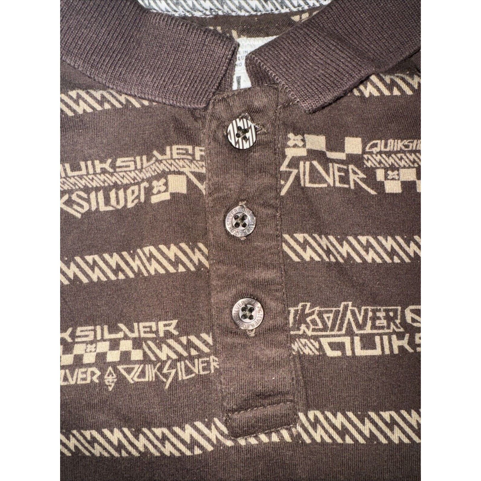 Quiksilver × Vintage Vintage Y2K Youth Quicksilver Polo Shirt Brown XL 19x24.5 Size US S / EU 44-46 / 1 - 5 Thumbnail