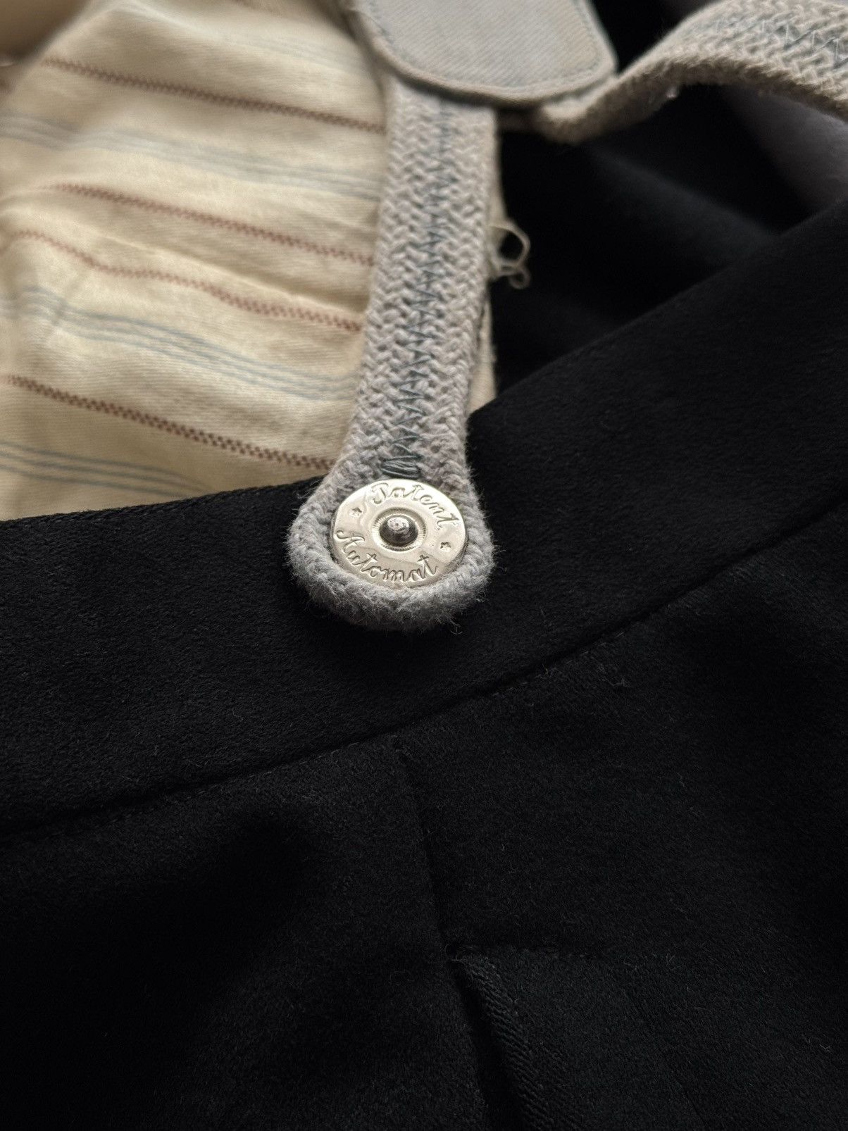Vintage Antique 1920s European Tailored Black Wool Trousers Size US 32 / EU 48 - 7 Thumbnail