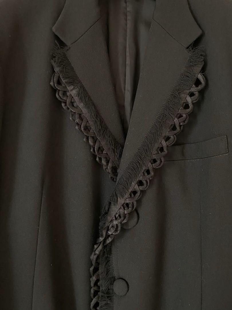 Yohji Yamamoto YOHJI YAMAMOTO pour homme06AW silk fringe coat Size US M / EU 48-50 / 2 - 3 Thumbnail
