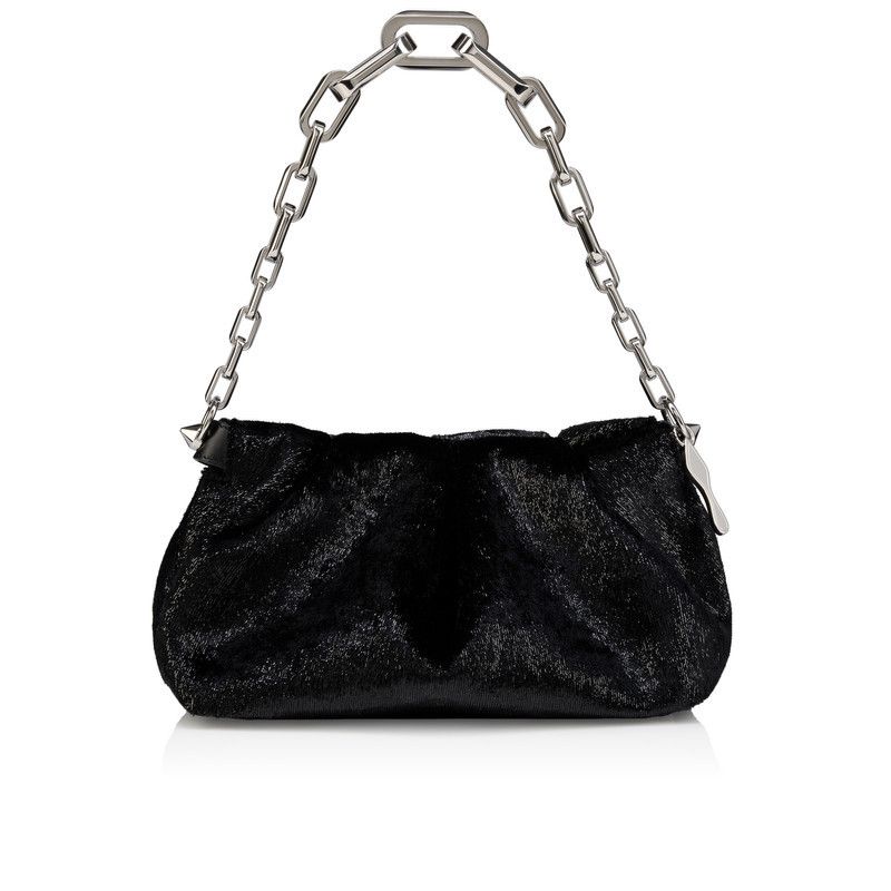 Christian Louboutin os11x0626 Size: OS / Eva Small Velvet Shoulder Bag in Black Size ONE SIZE - 3 Thumbnail