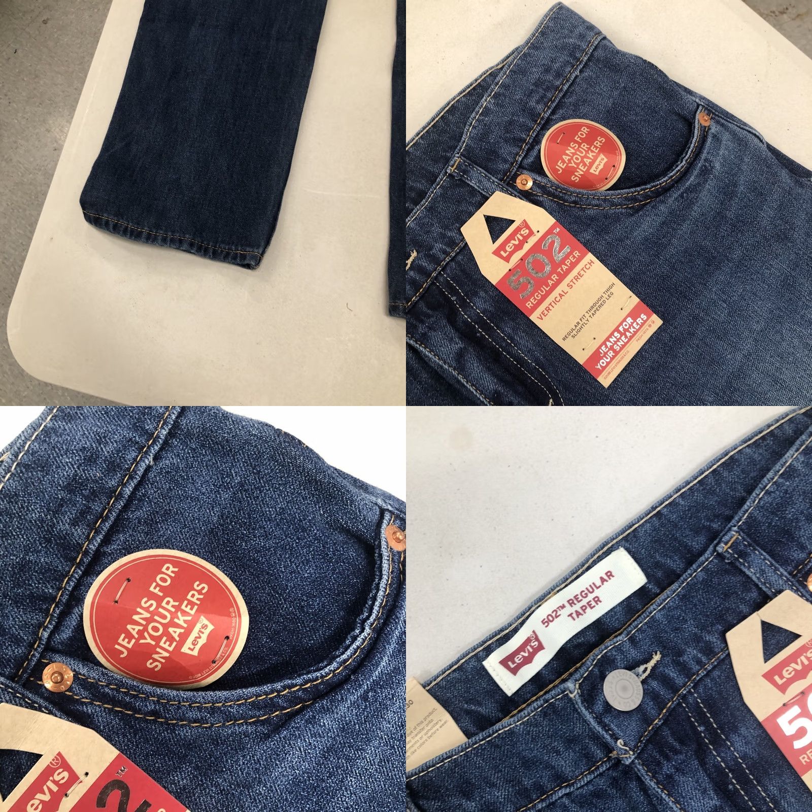 Levi's Levi's 502 Taper Stretch Jeans Men 30x30 Denim Jeans for Sneakers NWT Blue Regular Rise Mid 10" 30 Inseam 5-Pocket Logo Pantswear Casual Mens Size US 30 / EU 46 - 8 Thumbnail