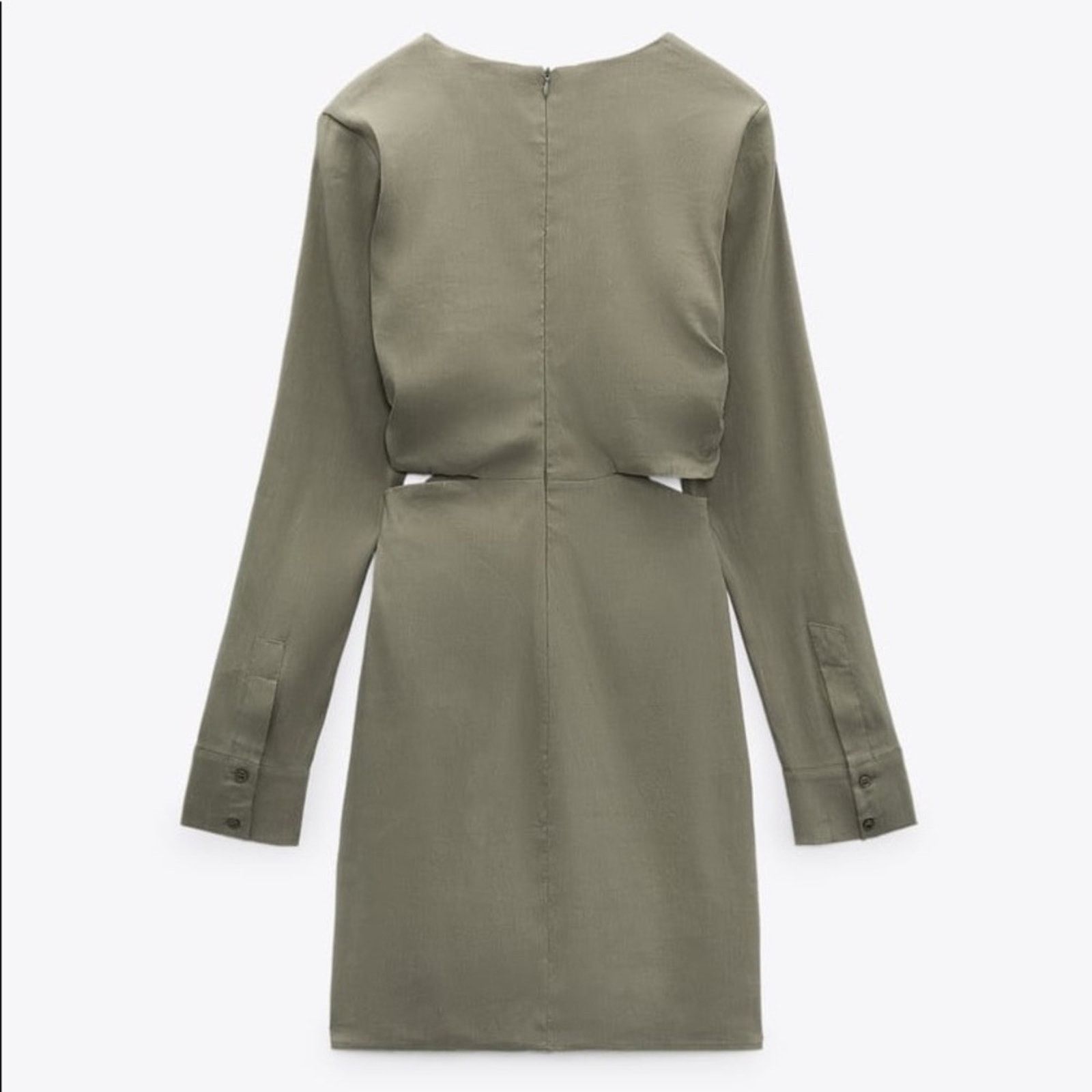 Zara ZARA BLOGGER FAVORITE STRETCHY LINEN BLEND SHORT DRESS Size S / US 4 / IT 40 - 13 Thumbnail