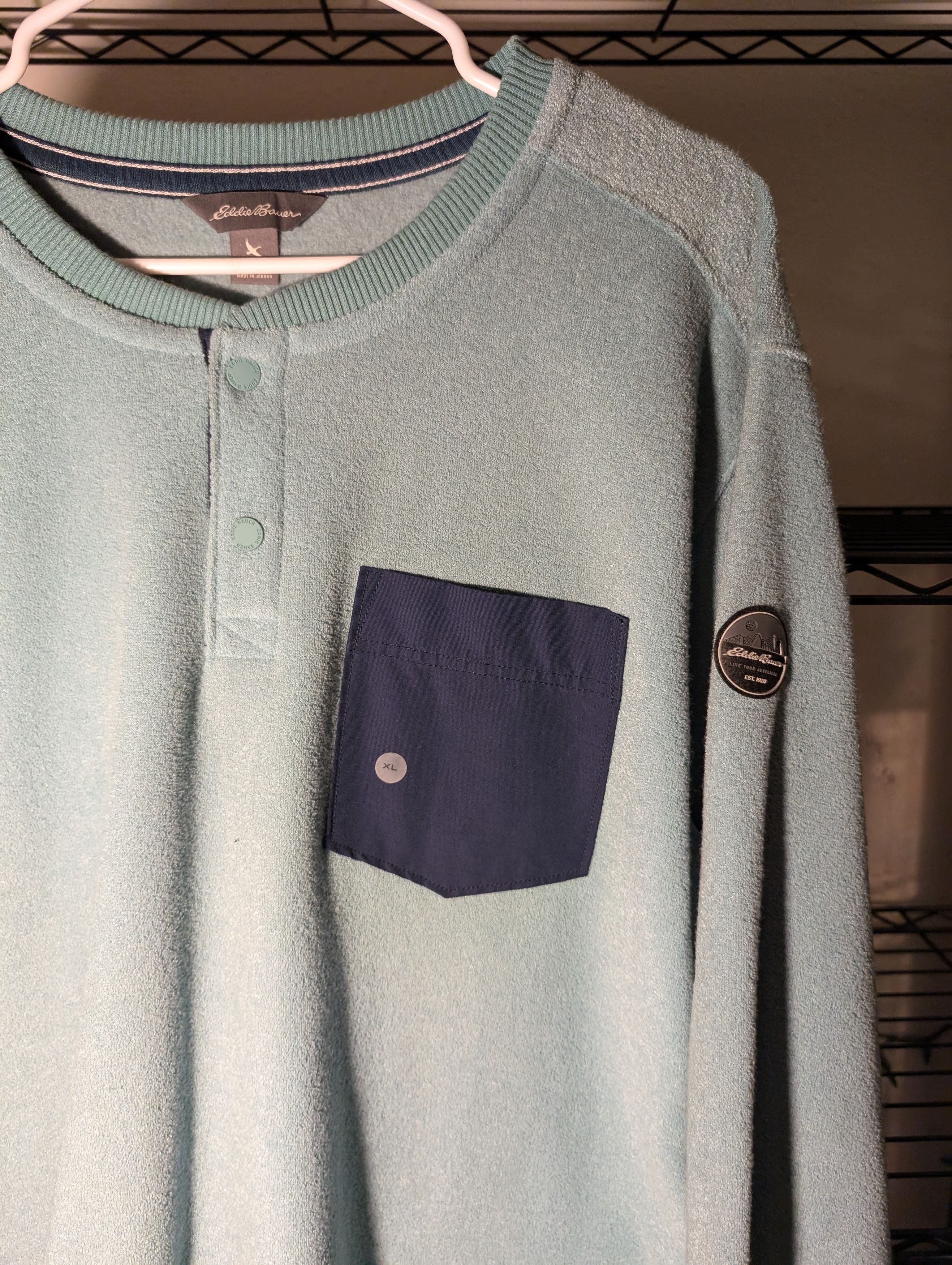 Eddie Bauer Eddie Bauer Mountain Henley Fleece Size US XL / EU 56 / 4 - 2 Thumbnail