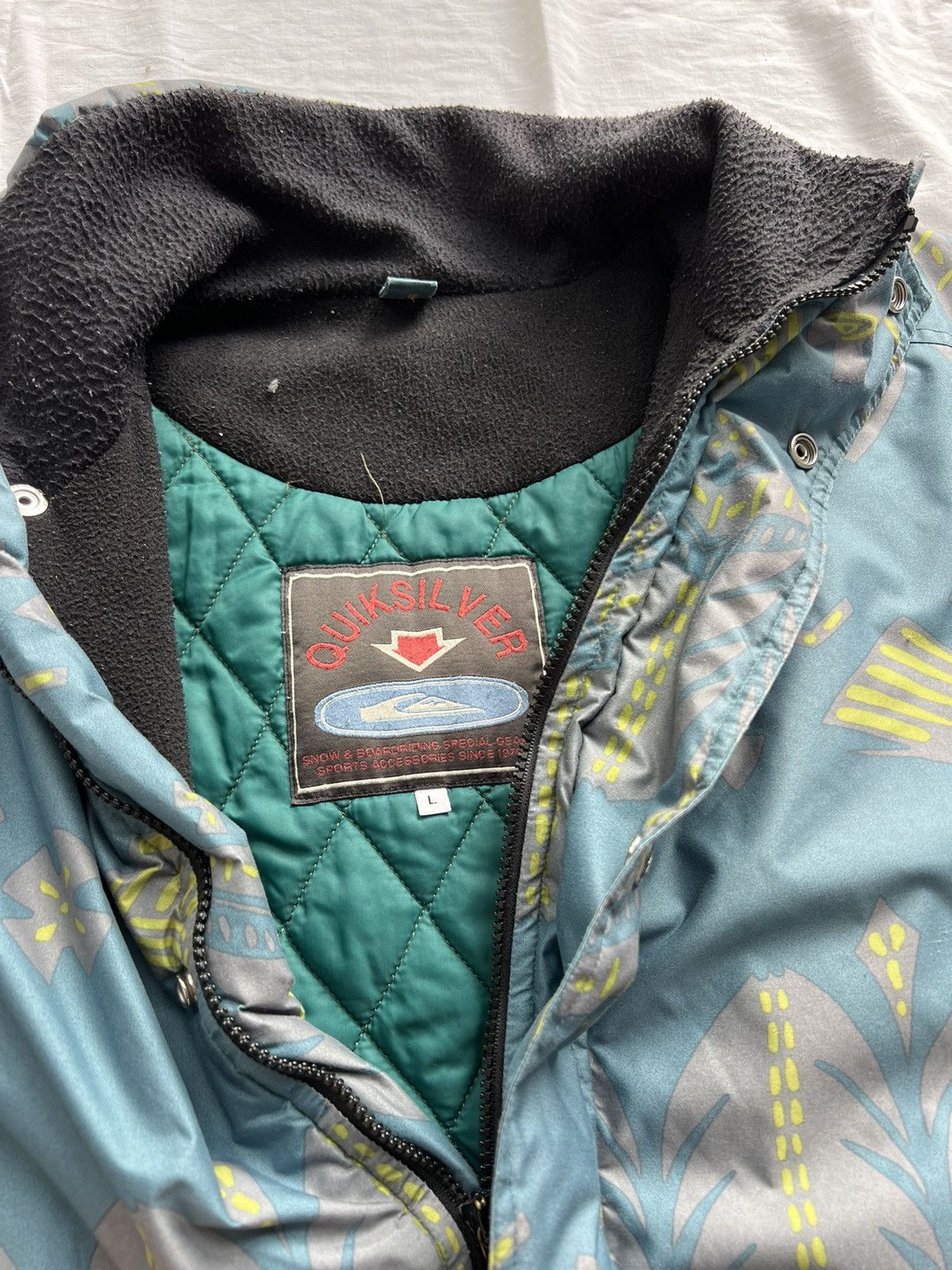 Quiksilver × Vintage Quiksilver 90s vintage super rare printed jacket Size US L / EU 52-54 / 3 - 6 Thumbnail
