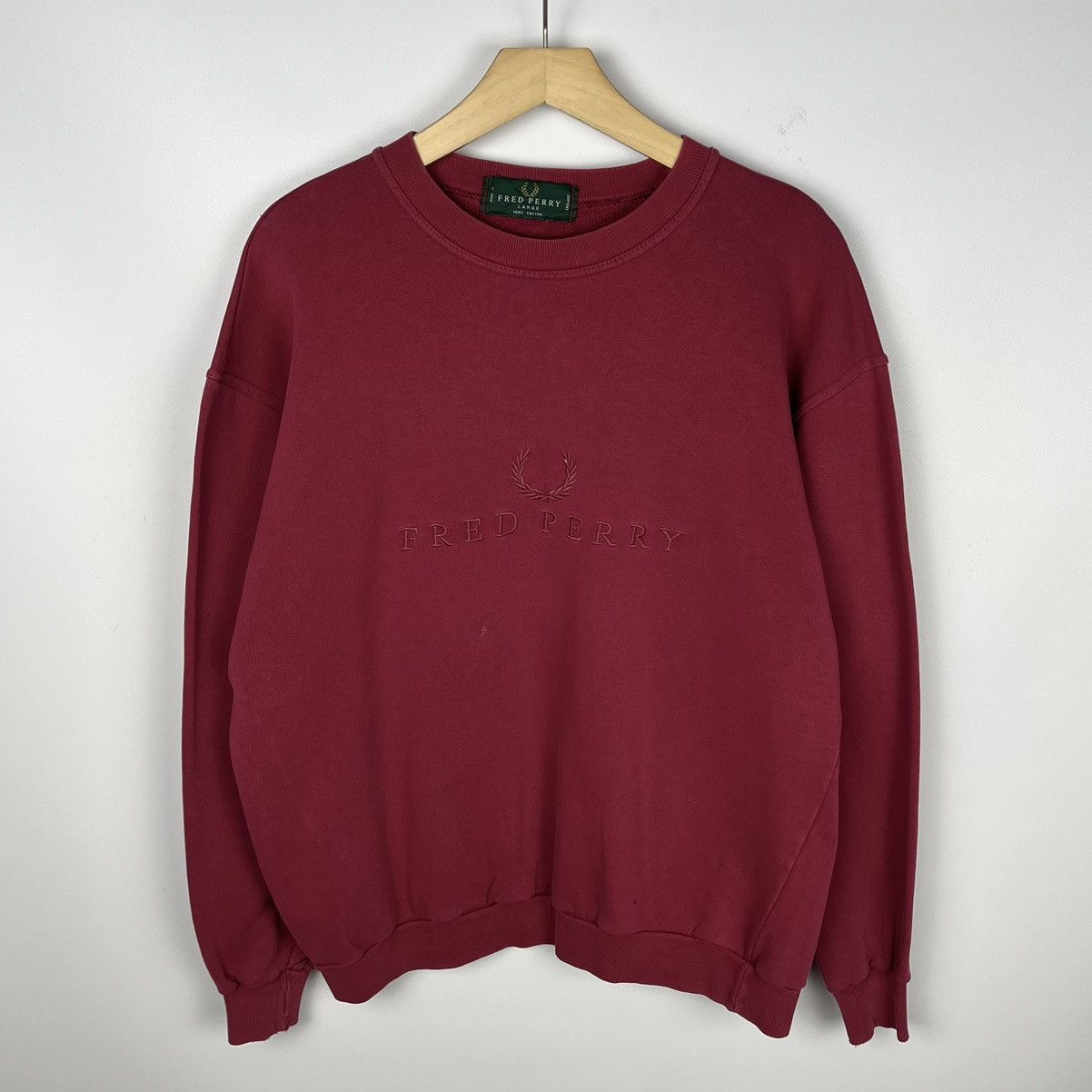 Fred Perry Vintage Fred Perry big logo y2k sweatshirt 90’s Size US L / EU 52-54 / 3 - 1 Thumbnail