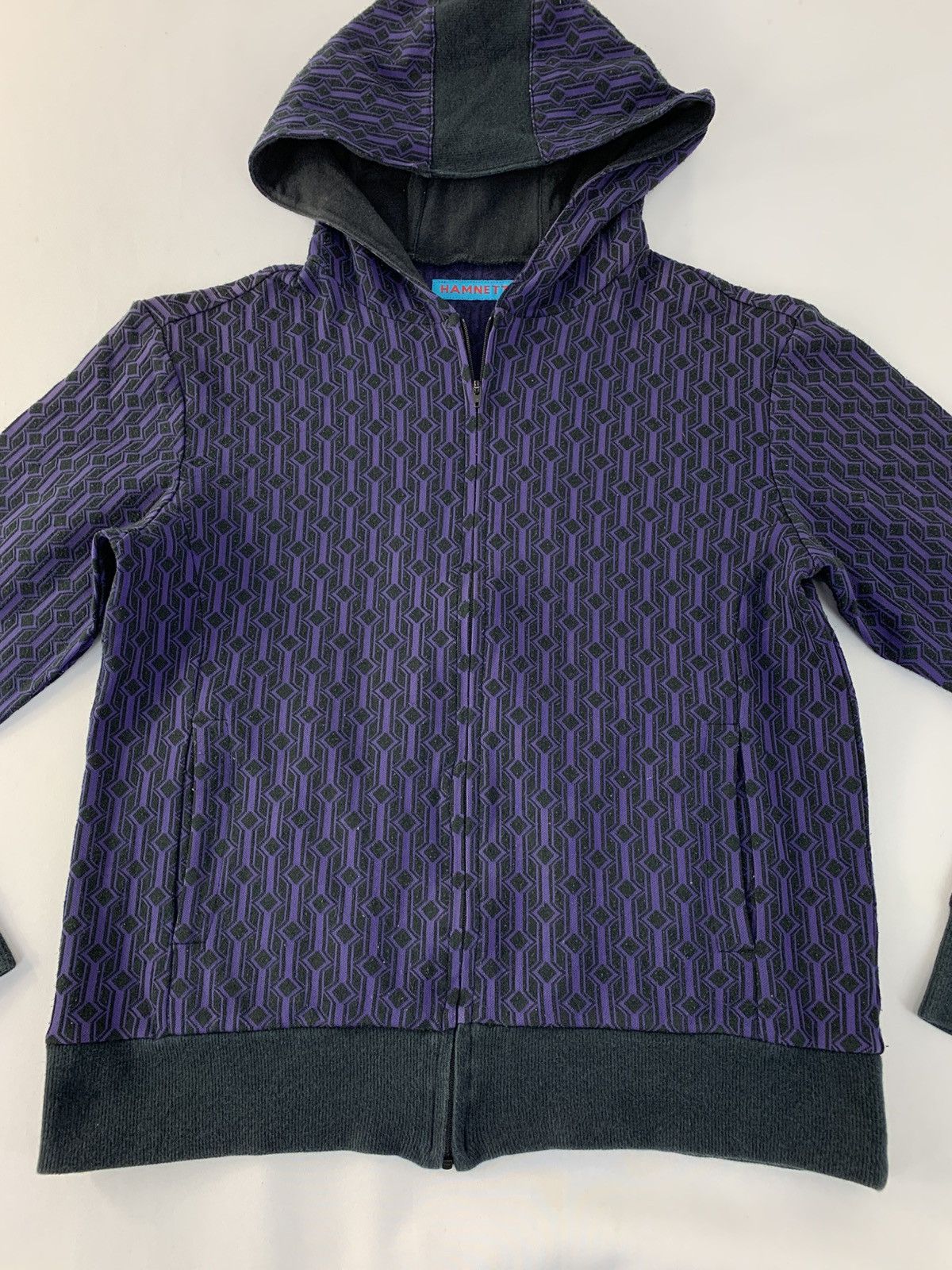 Designer Katherine Hamnett London Zip Up Hooded Jacket Nova Checked Size M / US 6-8 / IT 42-44 - 3 Thumbnail