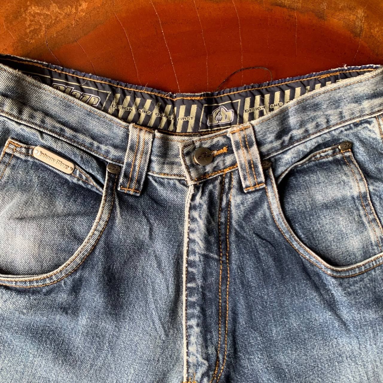 Wu-Tang Clan Vintage Y2K Johnny Blaze Ghost Rider Baggy Blue Denim Pants Size US 30 / EU 46 - 3 Thumbnail