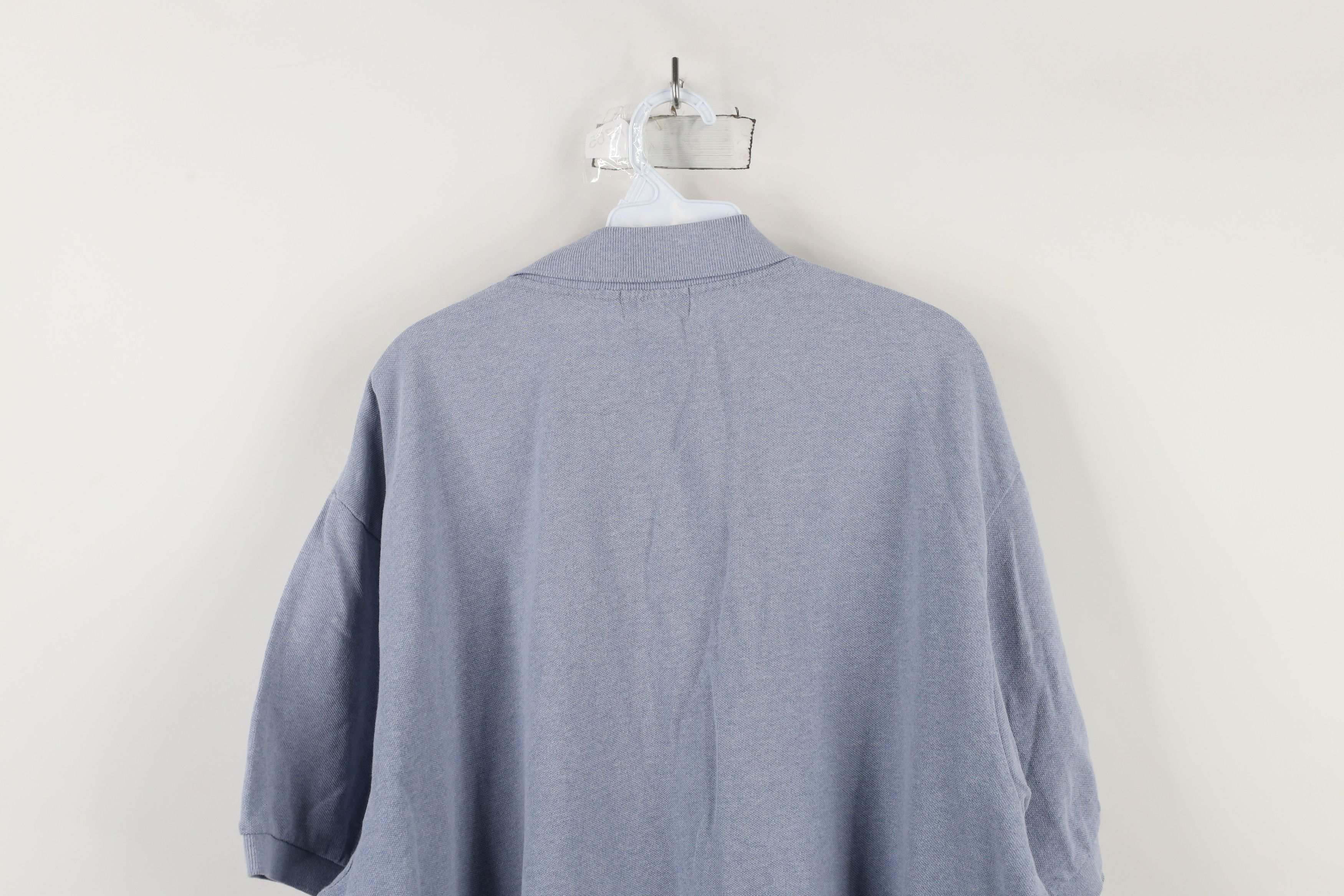J.Crew × Vintage Vintage 90s J Crew Blank Collared Polo Shirt Blue USA Size US XXL / EU 58 / 5 - 9 Thumbnail