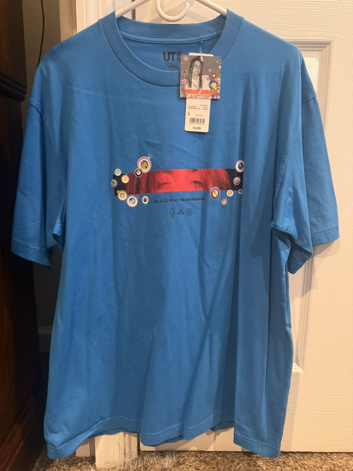 Billie Eilish × Takashi Murakami UNIQLO BILLIE EILISH TAKASHI MURAKAMI BLUE T-SHIRT Size US L / EU 52-54 / 3 - 1 Thumbnail