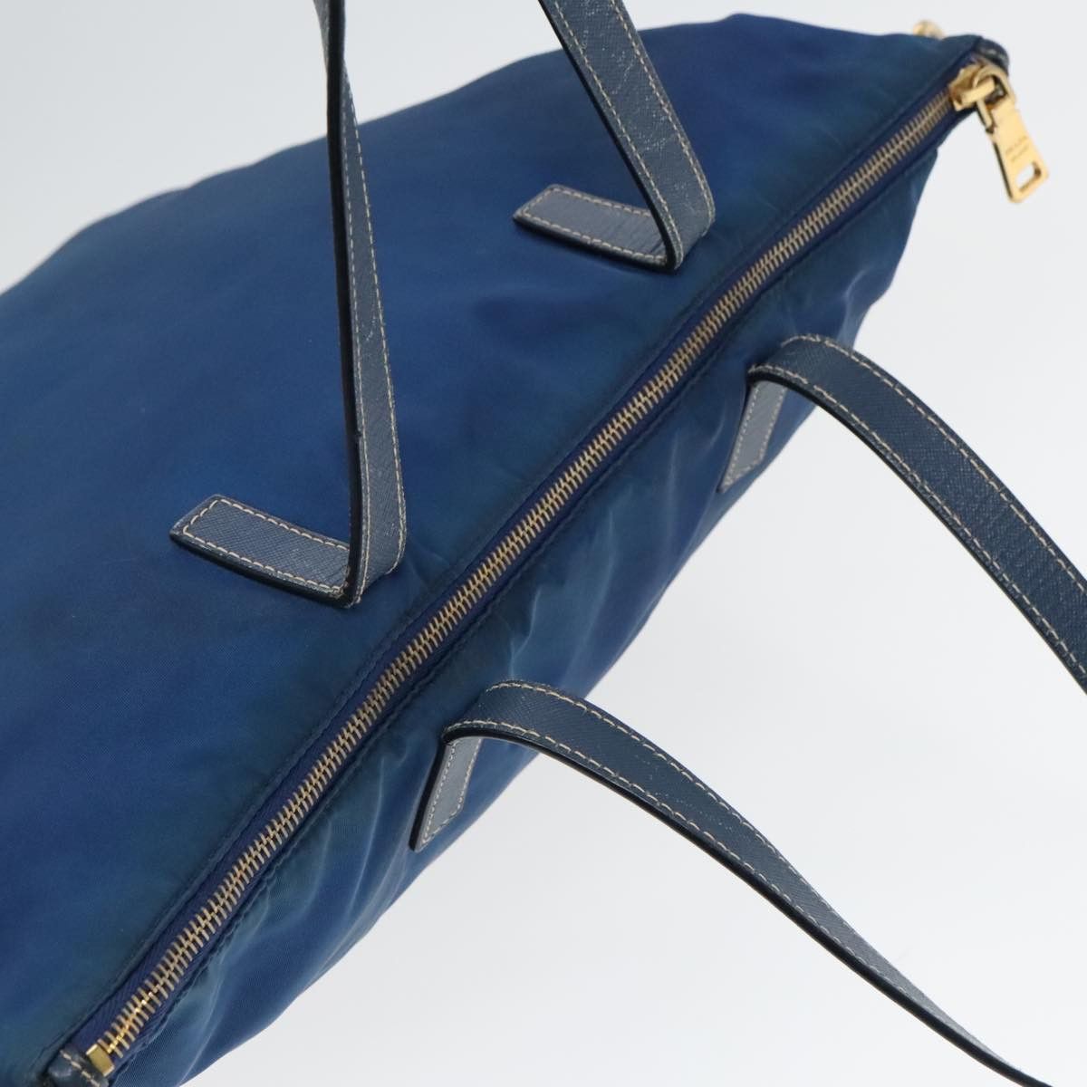 Prada PRADA Tote Bag Nylon Blue Gold Size ONE SIZE - 6 Thumbnail