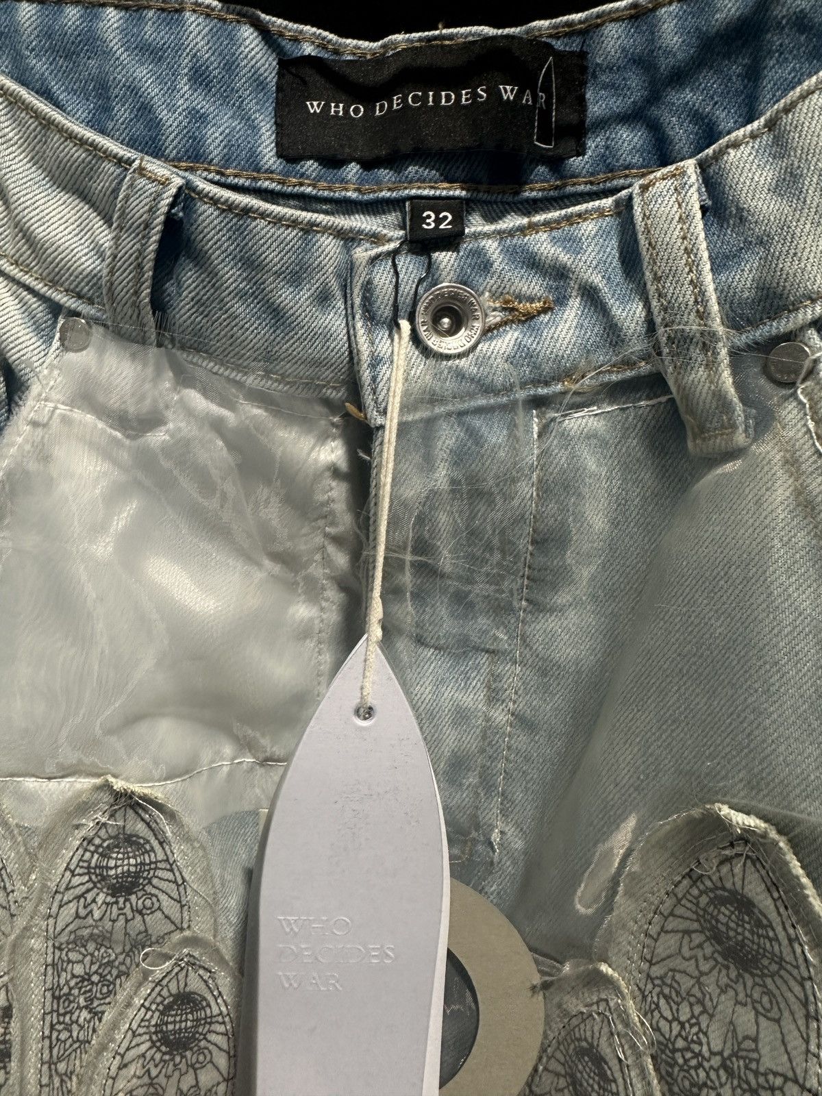 Who Decides War Who decides war Winged Organza Denim Size US 32 / EU 48 - 3 Thumbnail