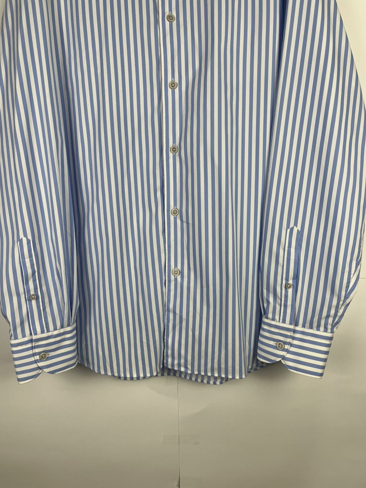 Boggi Boggi Milano Luxury Striped Nylon LongSleeve Shirt Button Up Size US XXL / EU 58 / 5 - 4 Thumbnail