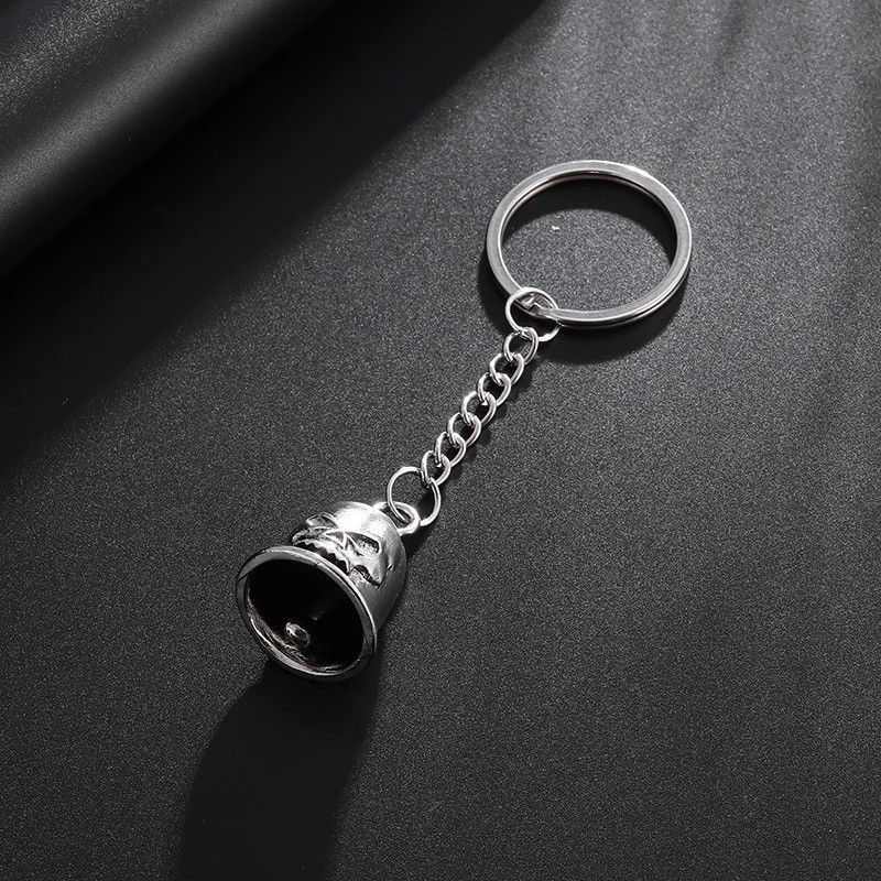 Vintage Retro Skull Head Bell Keychain Size ONE SIZE - 3 Thumbnail