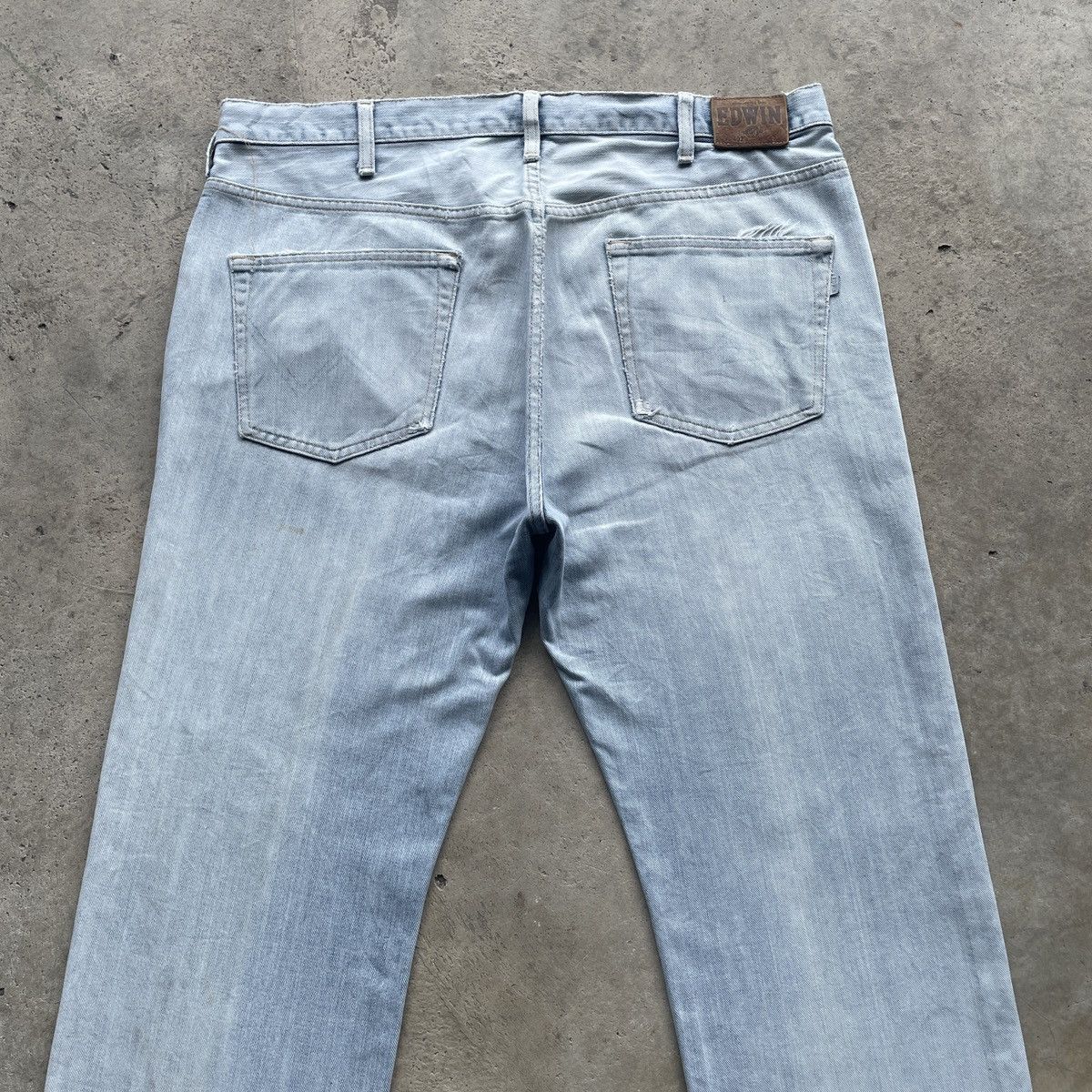 Edwin × Japanese Brand × Jean W39x30 Vintage Edwin LightWash Distressed Faded Jeans Pants Size US 39 - 9 Thumbnail