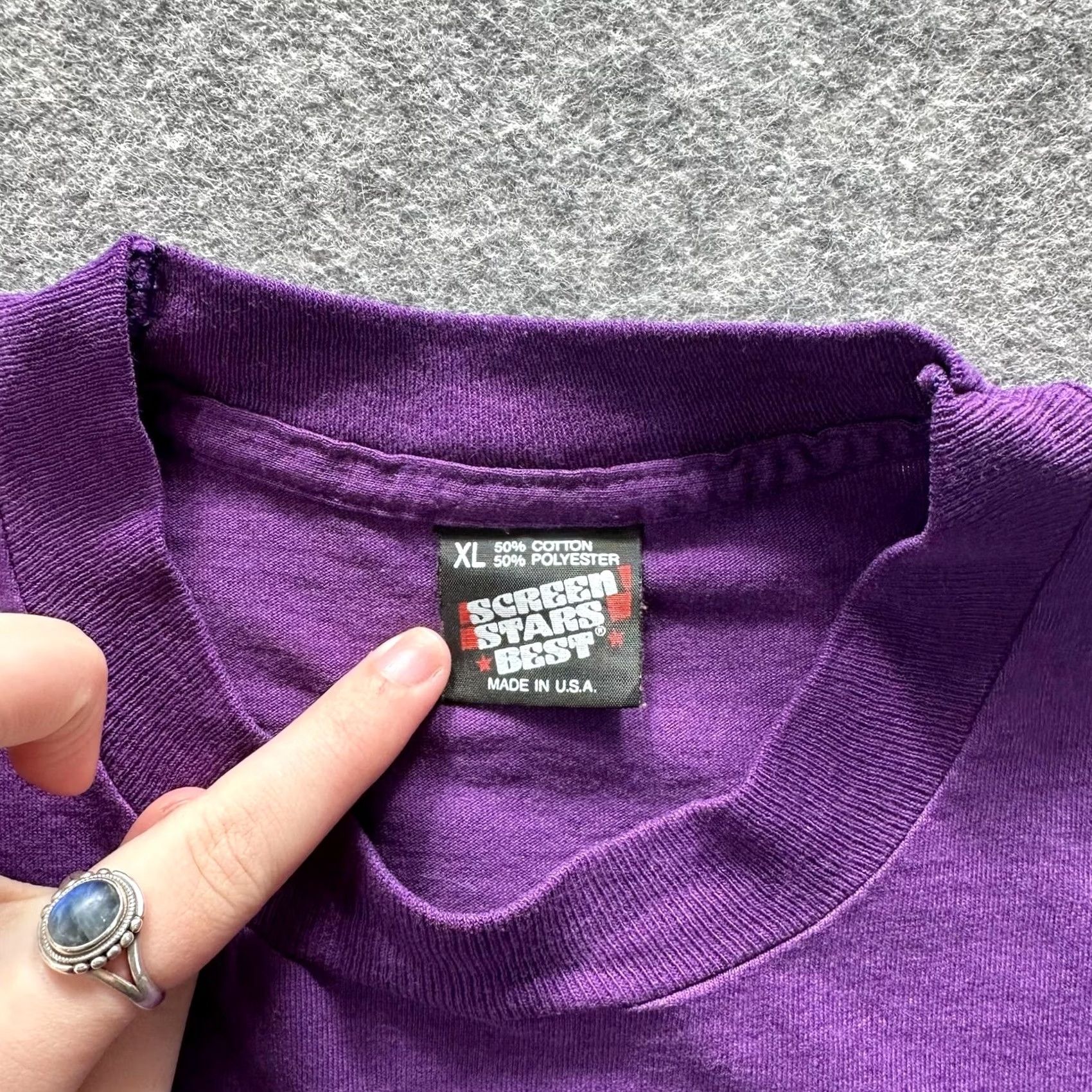 Vintage Vintage Screen Stars Best Shirt Mens XL Purple Dance Graphic Caravan 90s Size US XL / EU 56 / 4 - 5 Thumbnail