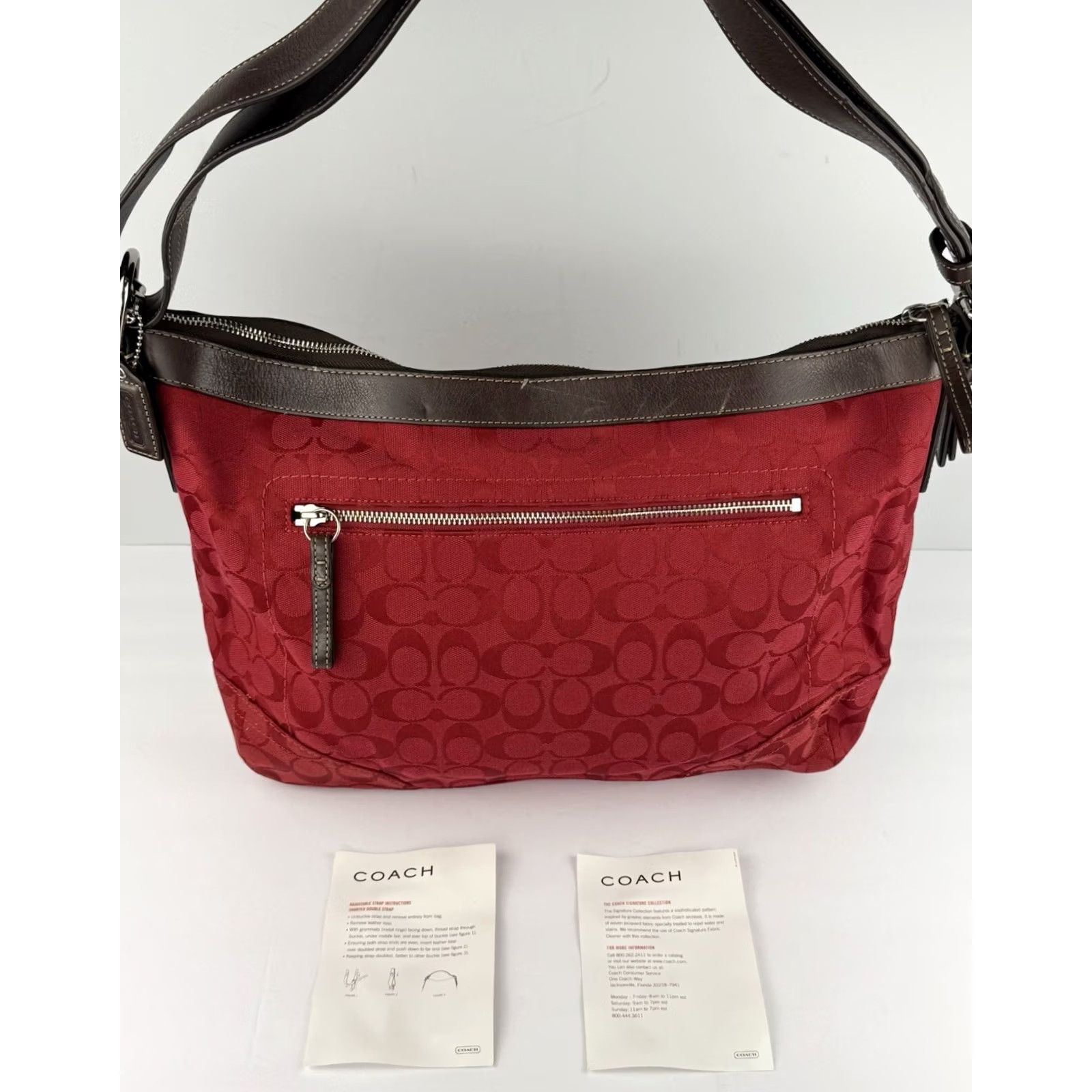 Coach VINTAGE Coach Shoulder Bag Adult Medium Red Signature Sufflette Crossbody 12884 Rare Y2K Size ONE SIZE - 2 Thumbnail
