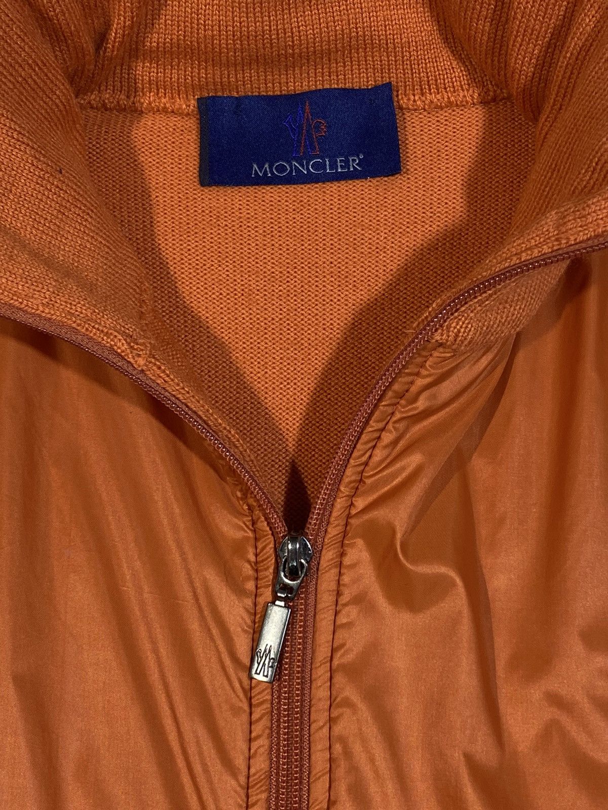 Moncler × Vintage Vintage Moncler Orange Nylon Knit Vest Size L / US 10 / IT 46 - 16 Thumbnail