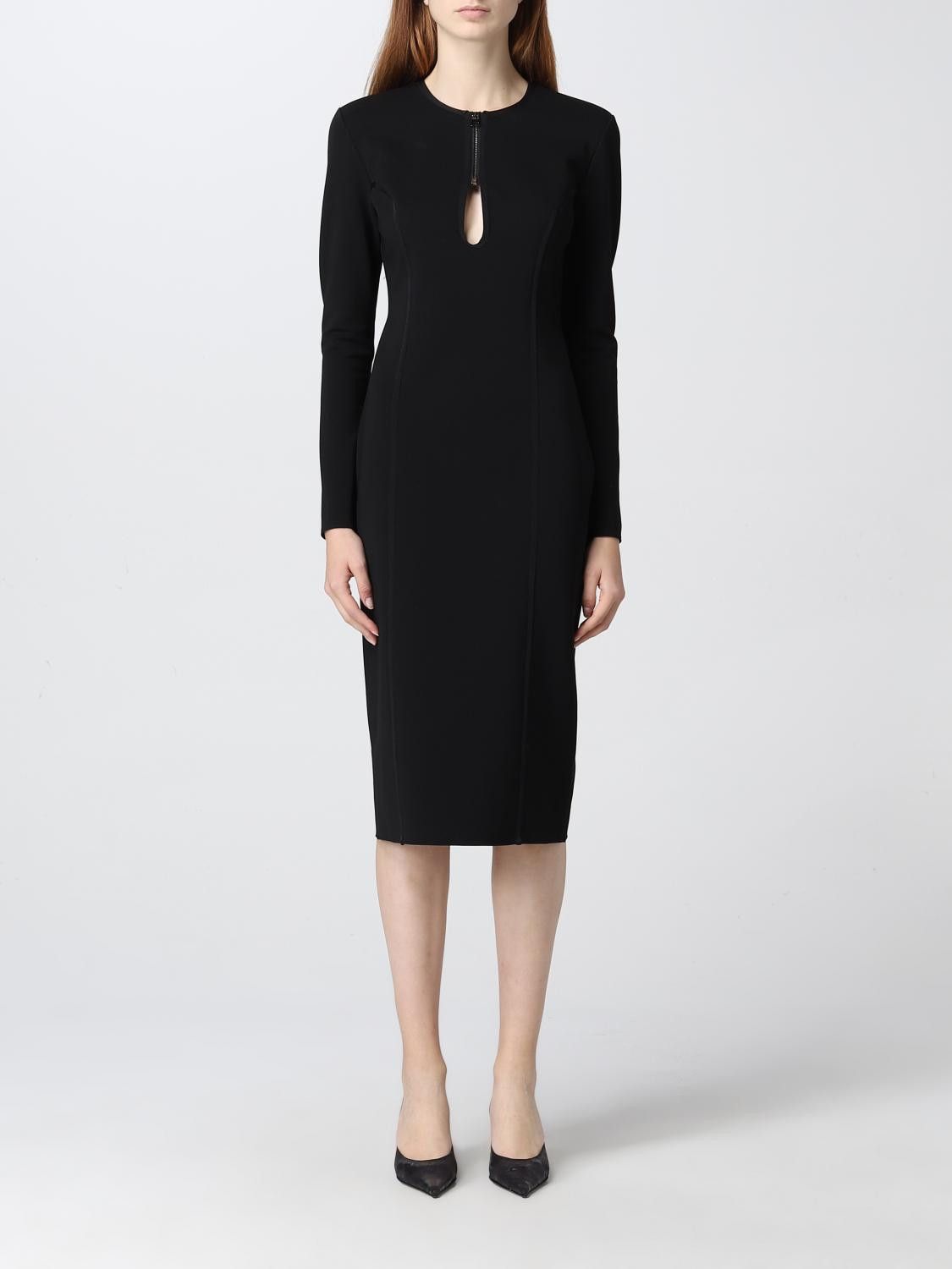 Tom Ford o1y0126 Midi Dress in Black Size XS / US 0-2 / IT 36-38 - 1 Thumbnail