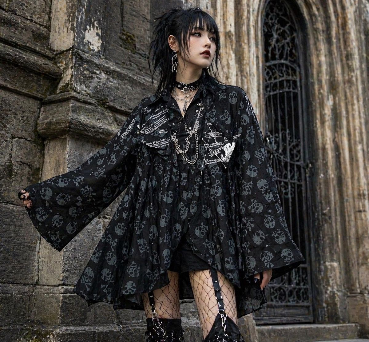 Japanese Brand MAD PUNK Avant-Garde Punk Gothic Long Coat Size ONE SIZE - 1 Thumbnail
