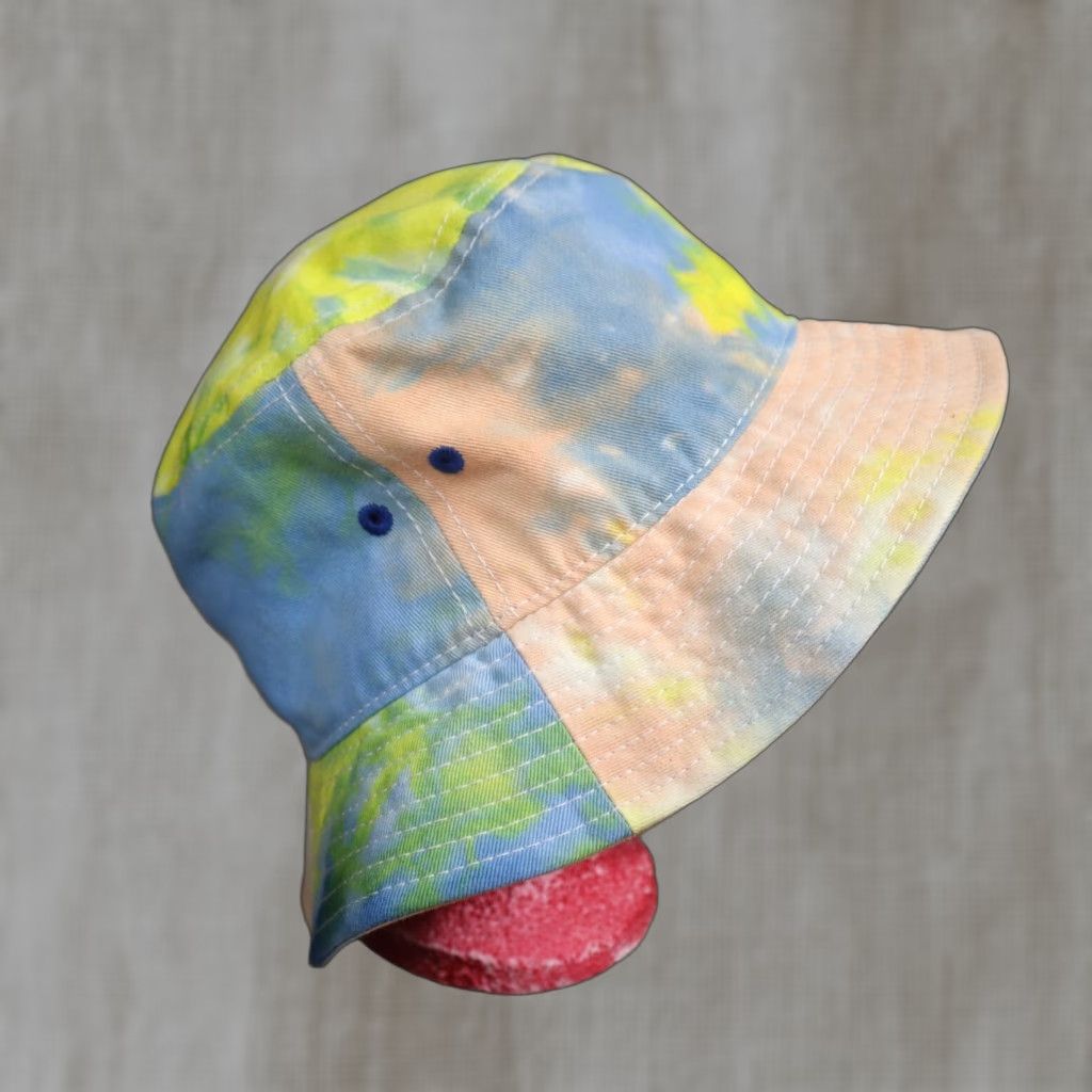 Rainbow VINTAGE Rainbow Tie-Dye Bucket Hat Sun Cap Fishing Fisherman Adult One-Size Size ONE SIZE - 1 Thumbnail