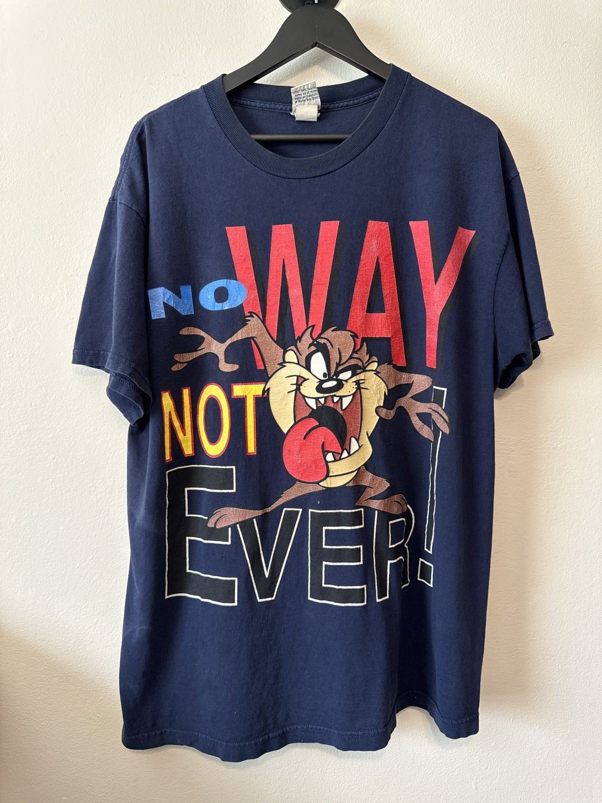 Cartoon Network × Vintage Vintage Looney Tunes Taz 1997 No Way Not Ever Tee Sun Faded Size US XL / EU 56 / 4 - 1 Thumbnail